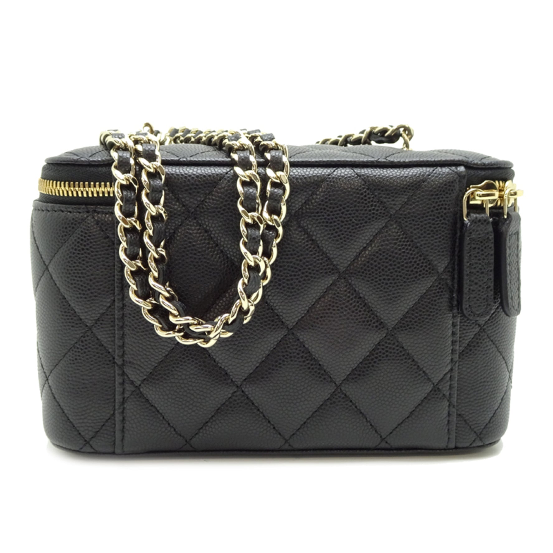 Chanel Vanity Case Shoulder Bag in Caviar Leather