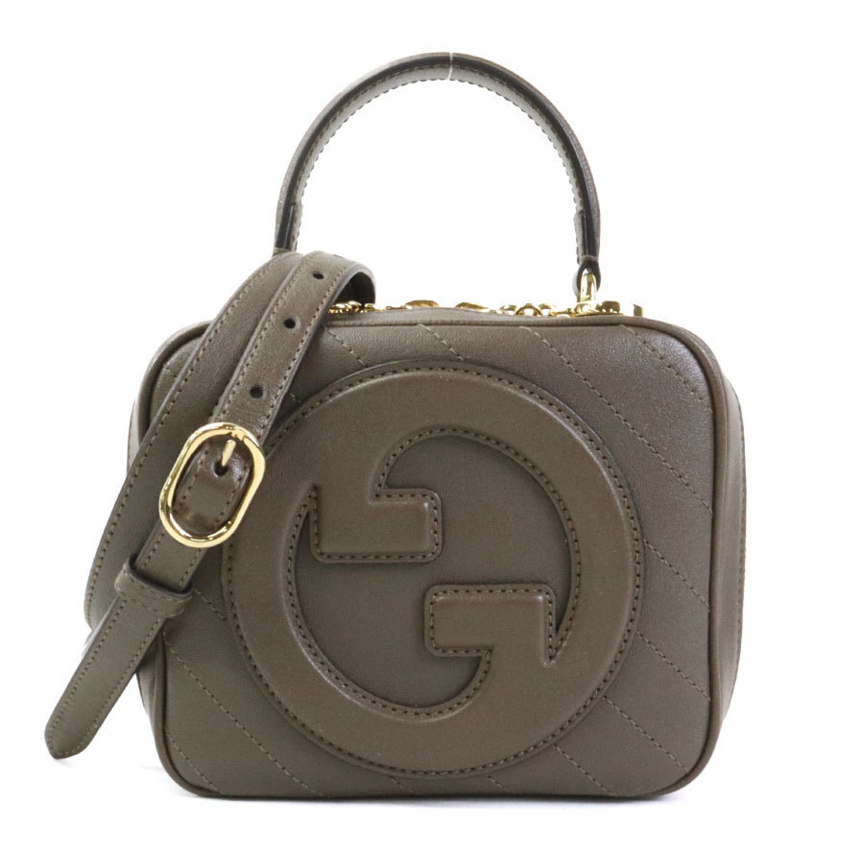 GUCCI Shoulder Bag Blondie Khaki Brown