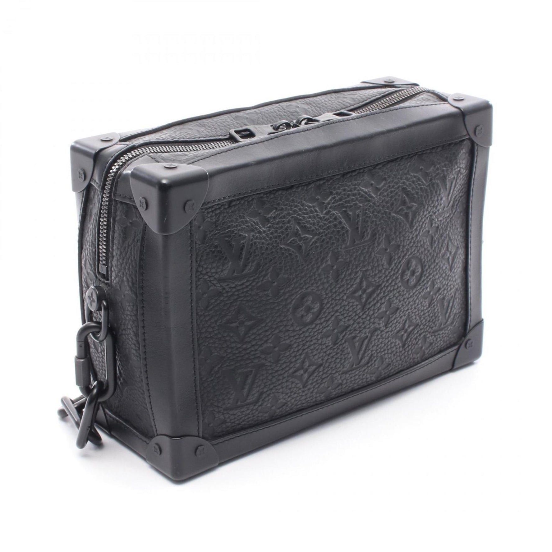 Louis Vuitton Soft Trunk Shoulder Bag in Monogram Taurillon Leather, Black