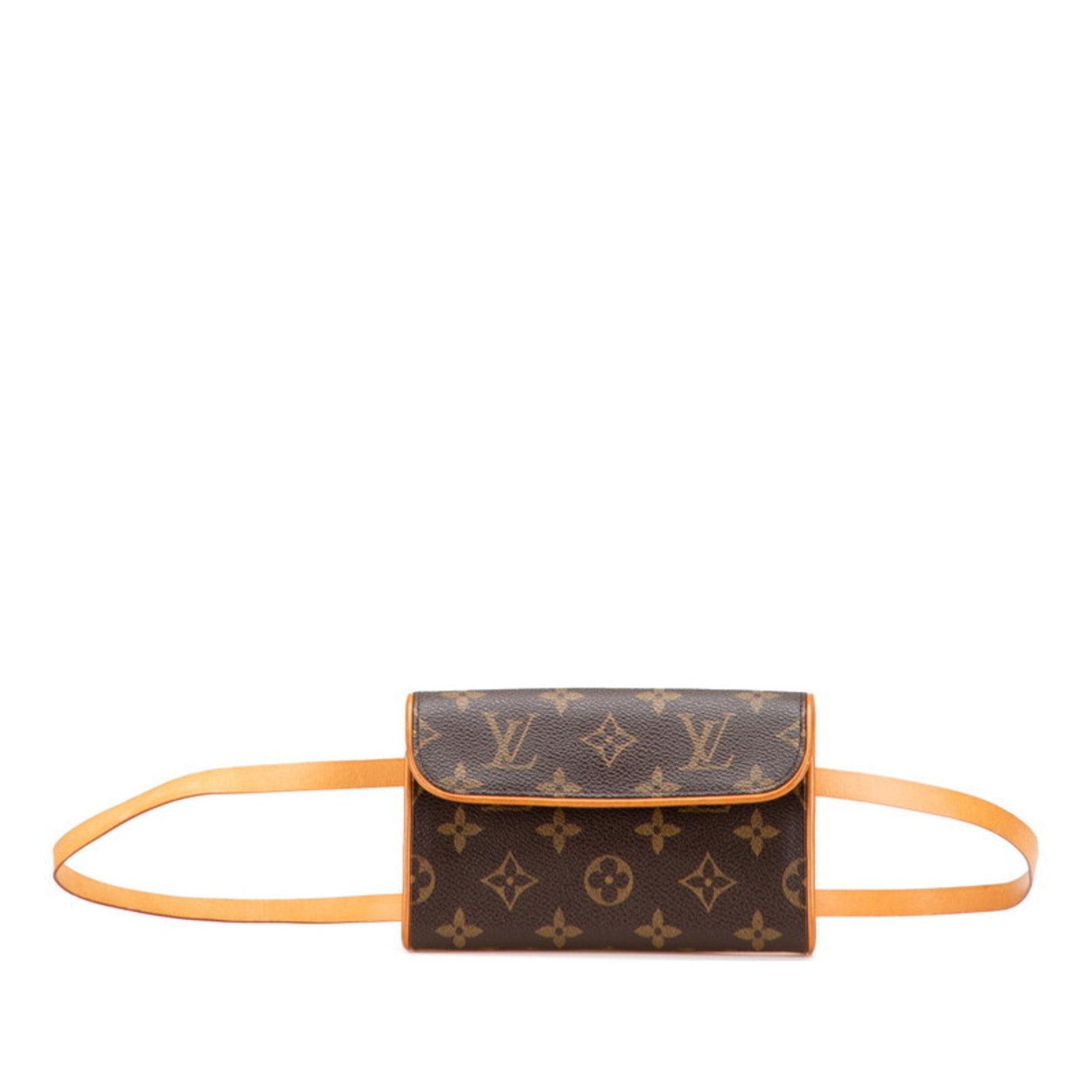 Louis Vuitton Monogram Florentine Pochette, body bag, waist shoulder size M (M51855), brown PVC and leather, women's.