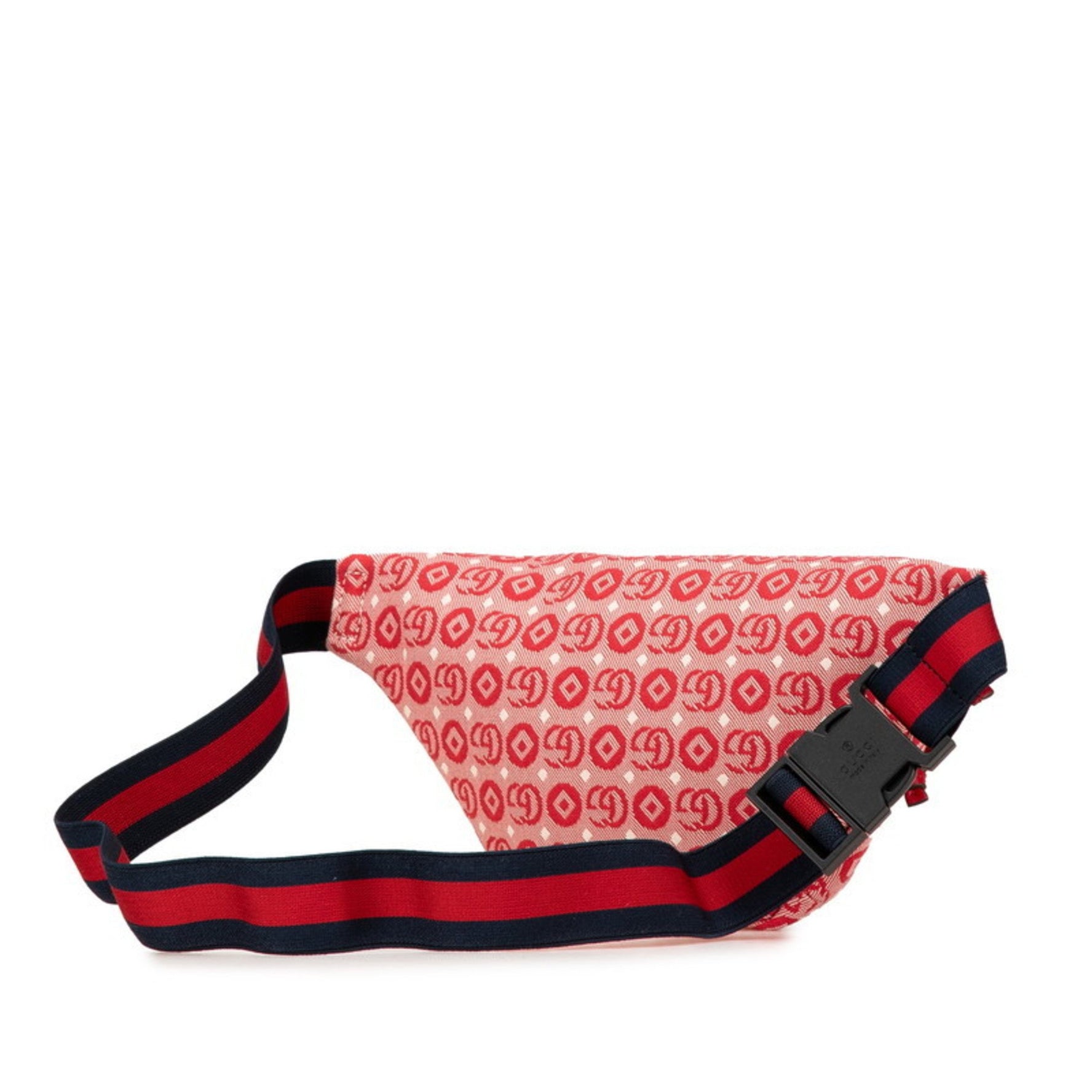 Gucci GG Logo Children's Star Waist Bag Body Red Canvas Leather