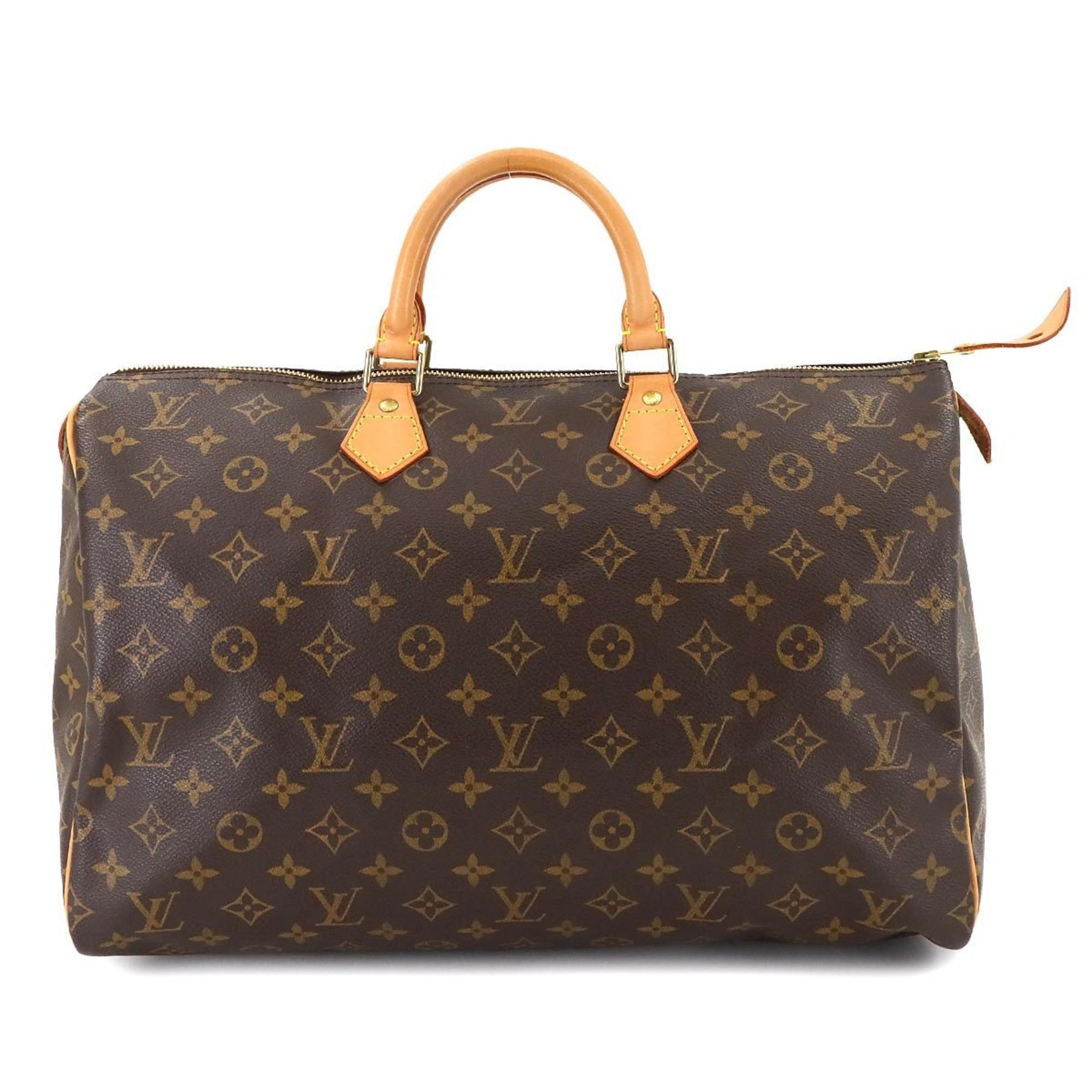 Louis Vuitton Monogram Speedy 40 Handbag, Brown, M41522, Gold Hardware