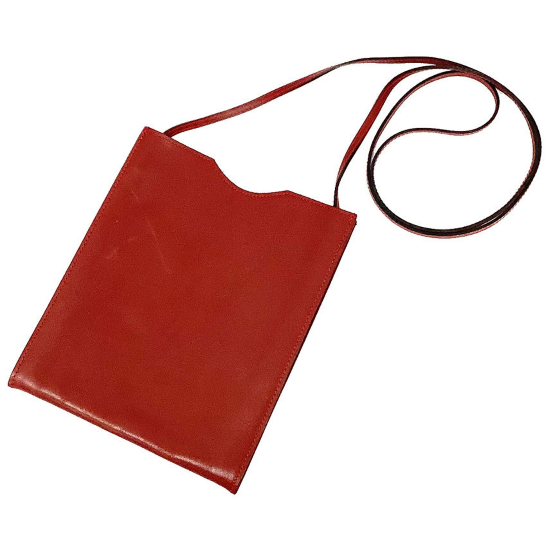 Hermes HERMES Onimetou Pochette Shoulder Bag Crossbody Box Calf Red