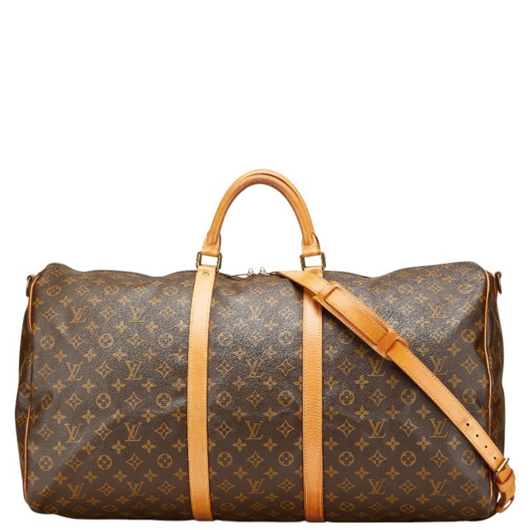 Louis Vuitton Monogram Keepall Bandouliere 60 Boston/Shoulder Bag, 2-Way, M41412, Brown PVC Leather, Women's, LOUIS VUITTON