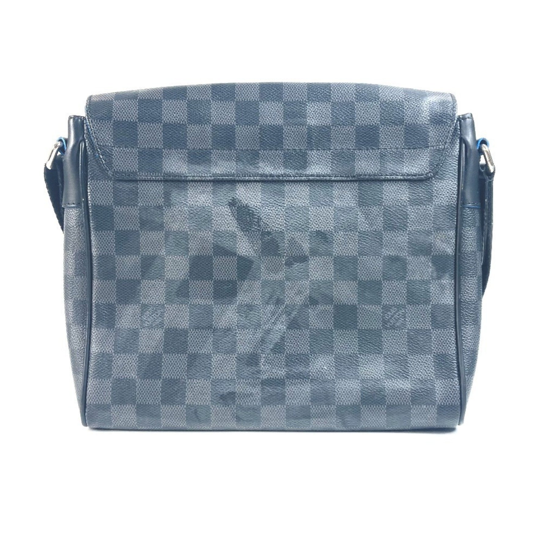 Louis Vuitton Damier Graphite District PM Messenger Bag, Crossbody Shoulder Canvas, Black