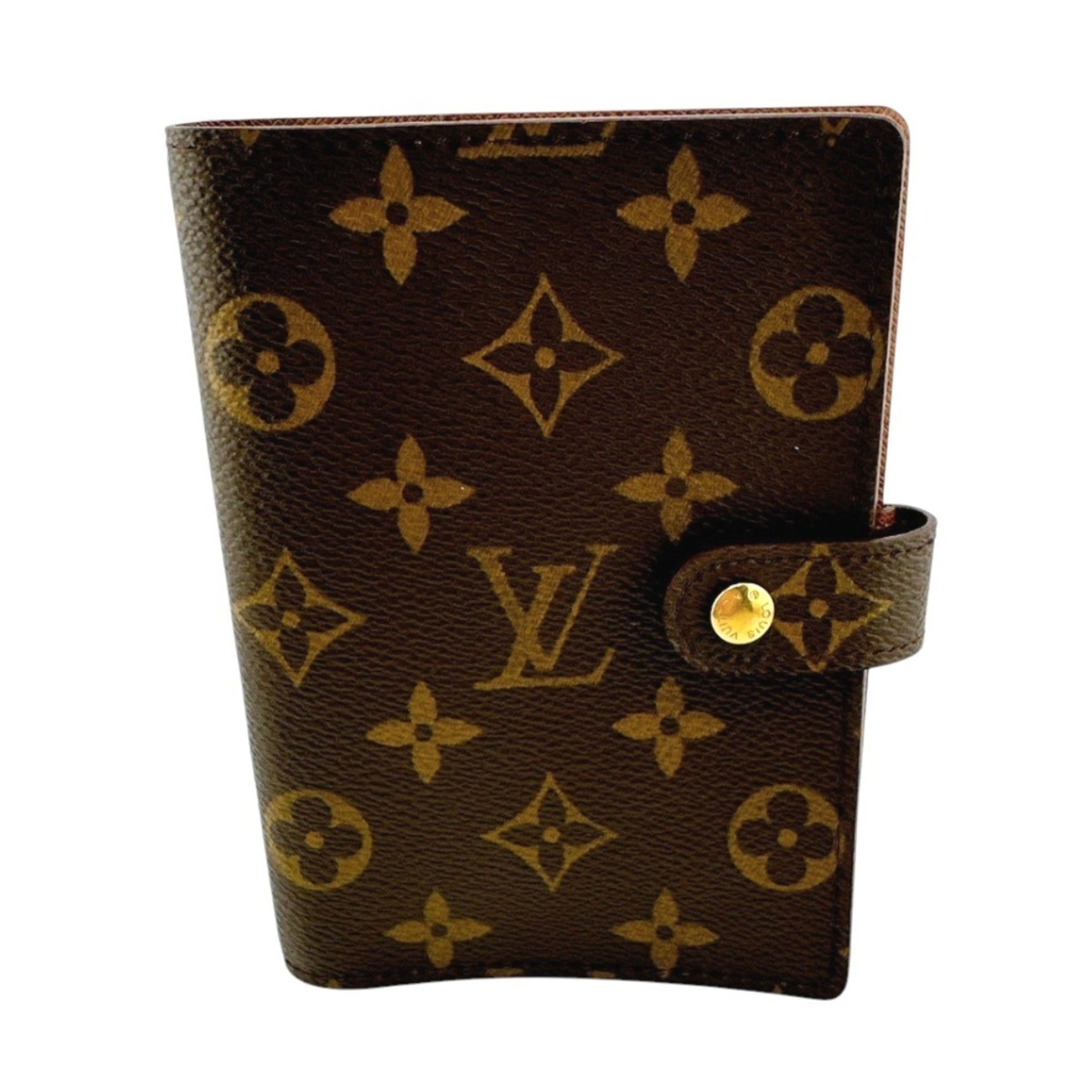 Louis Vuitton Notebook Cover Case Monogram Agenda PM Canvas Brown