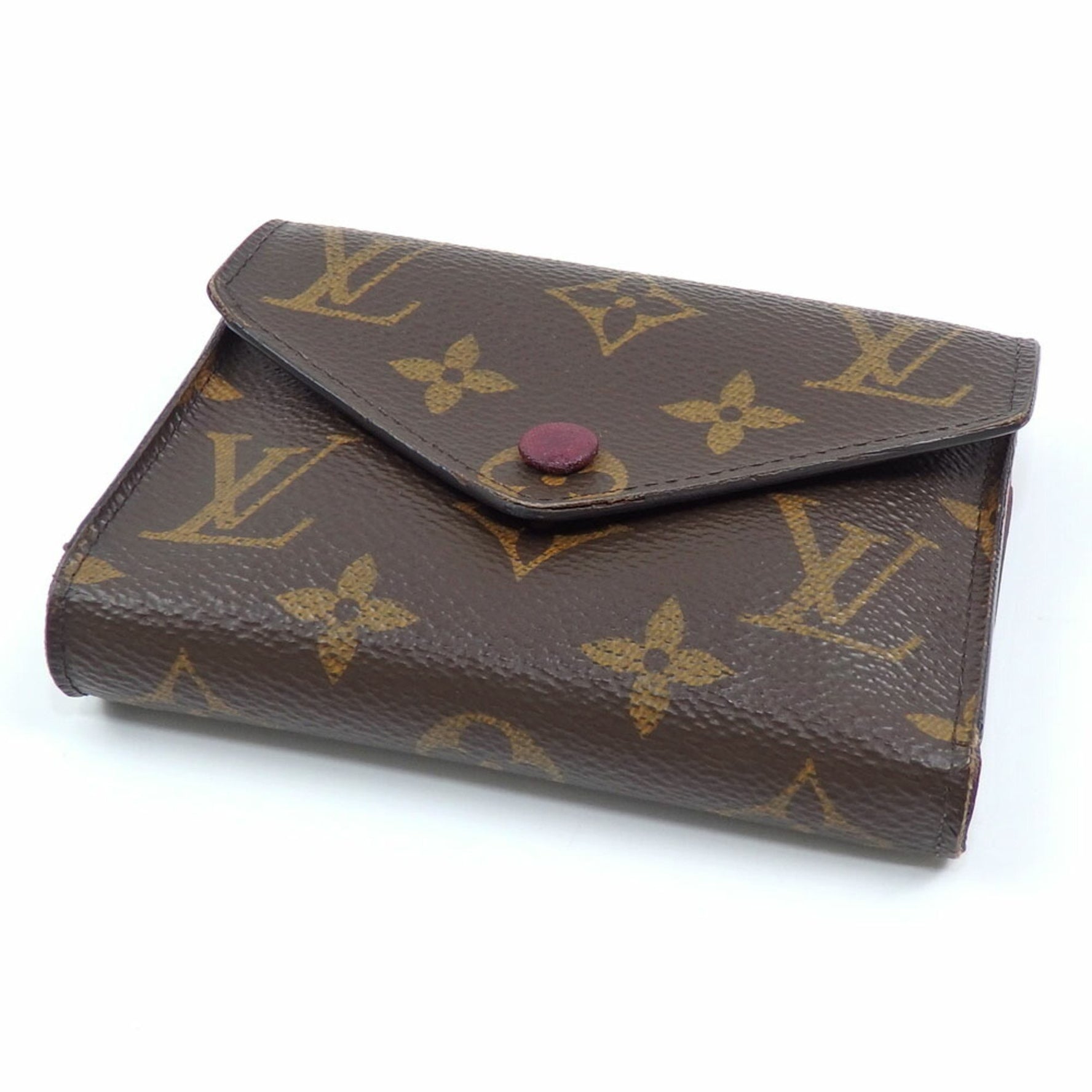 Louis Vuitton Monogram Victorine Tri-fold Wallet, Women's, M41938, Fuchsia