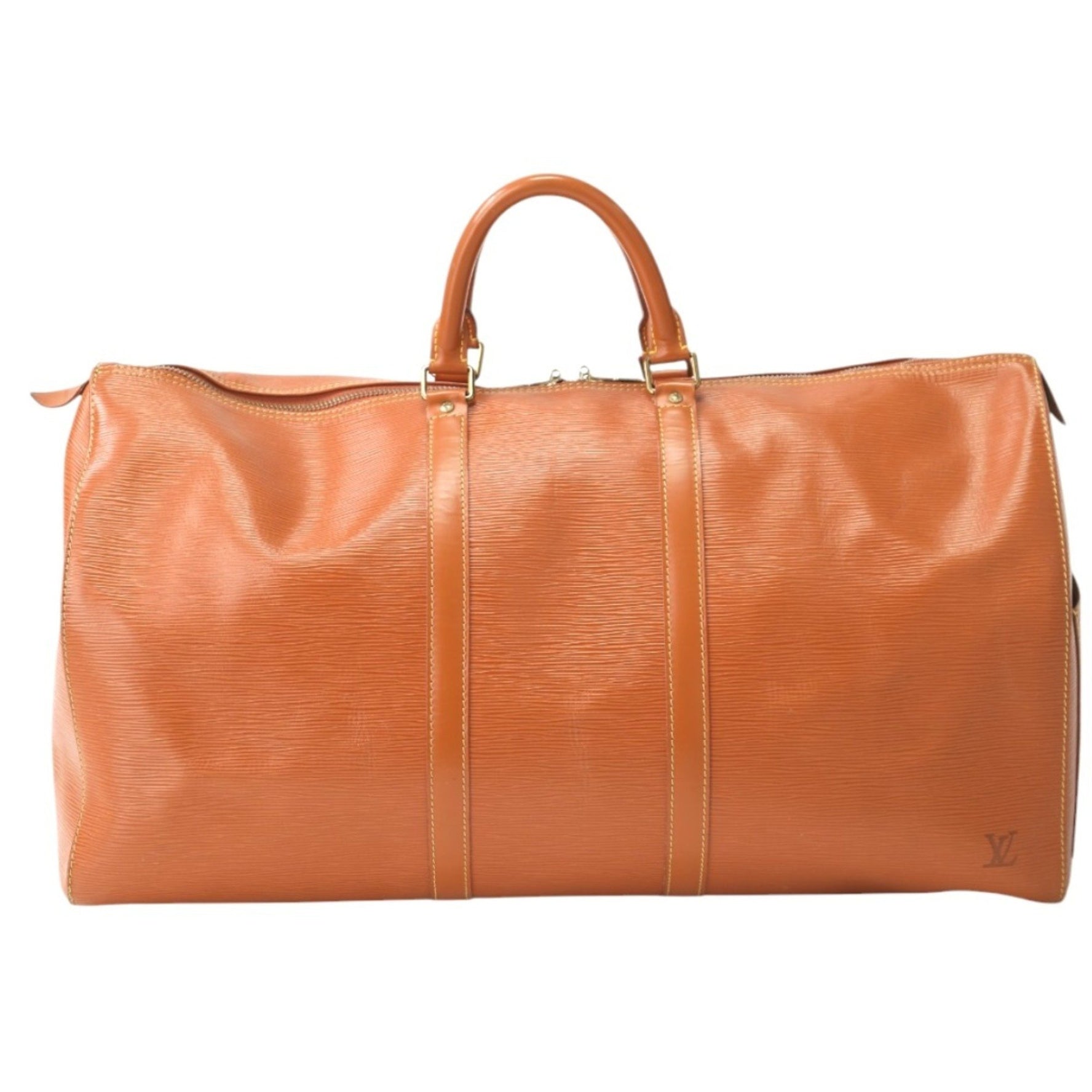 Louis Vuitton Boston Bag Epi Keepall 55 Leather M42953 Kenya Brown LV
