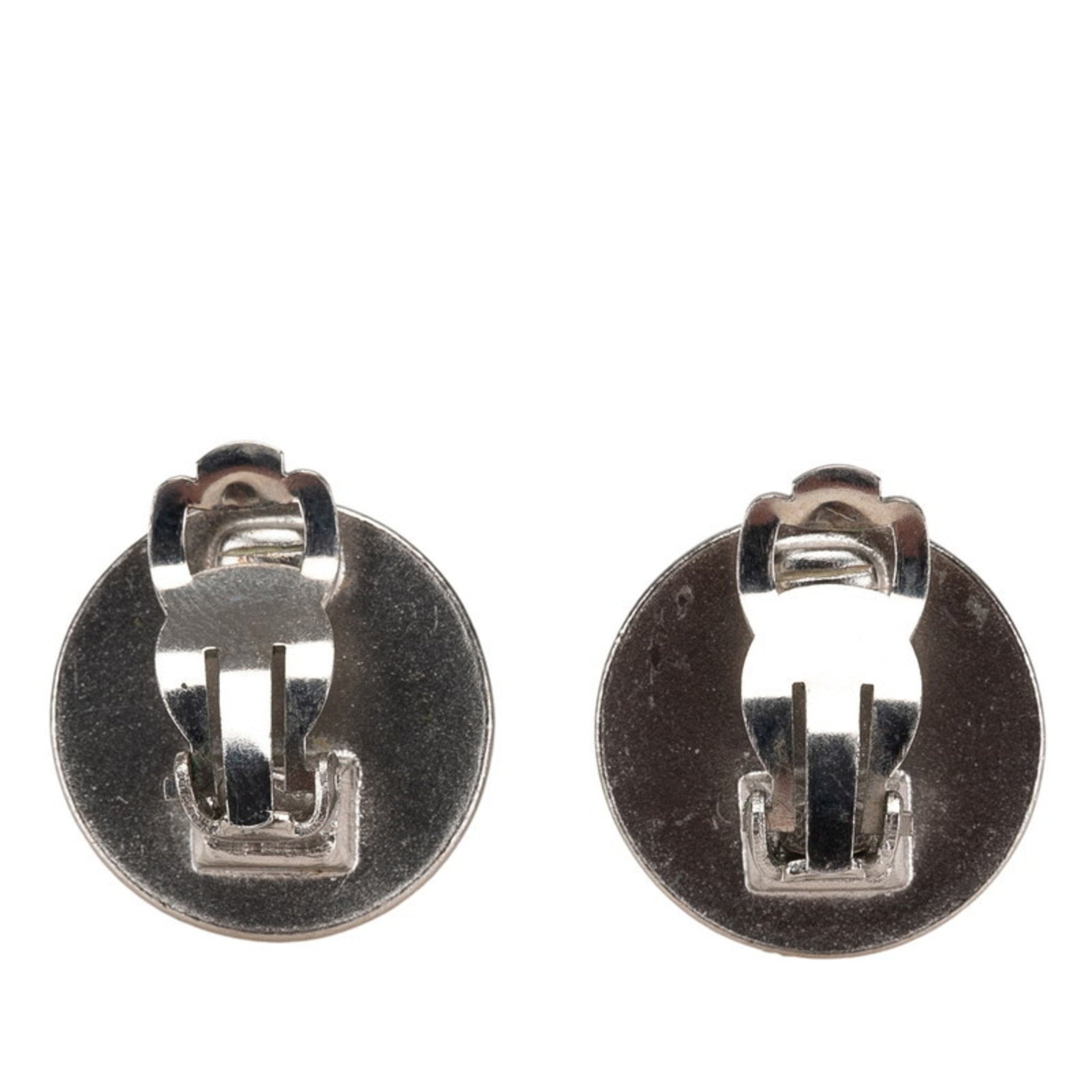 CHANEL Coco Mark CROISIERE 2000 Earrings in Silver and Black Metal
