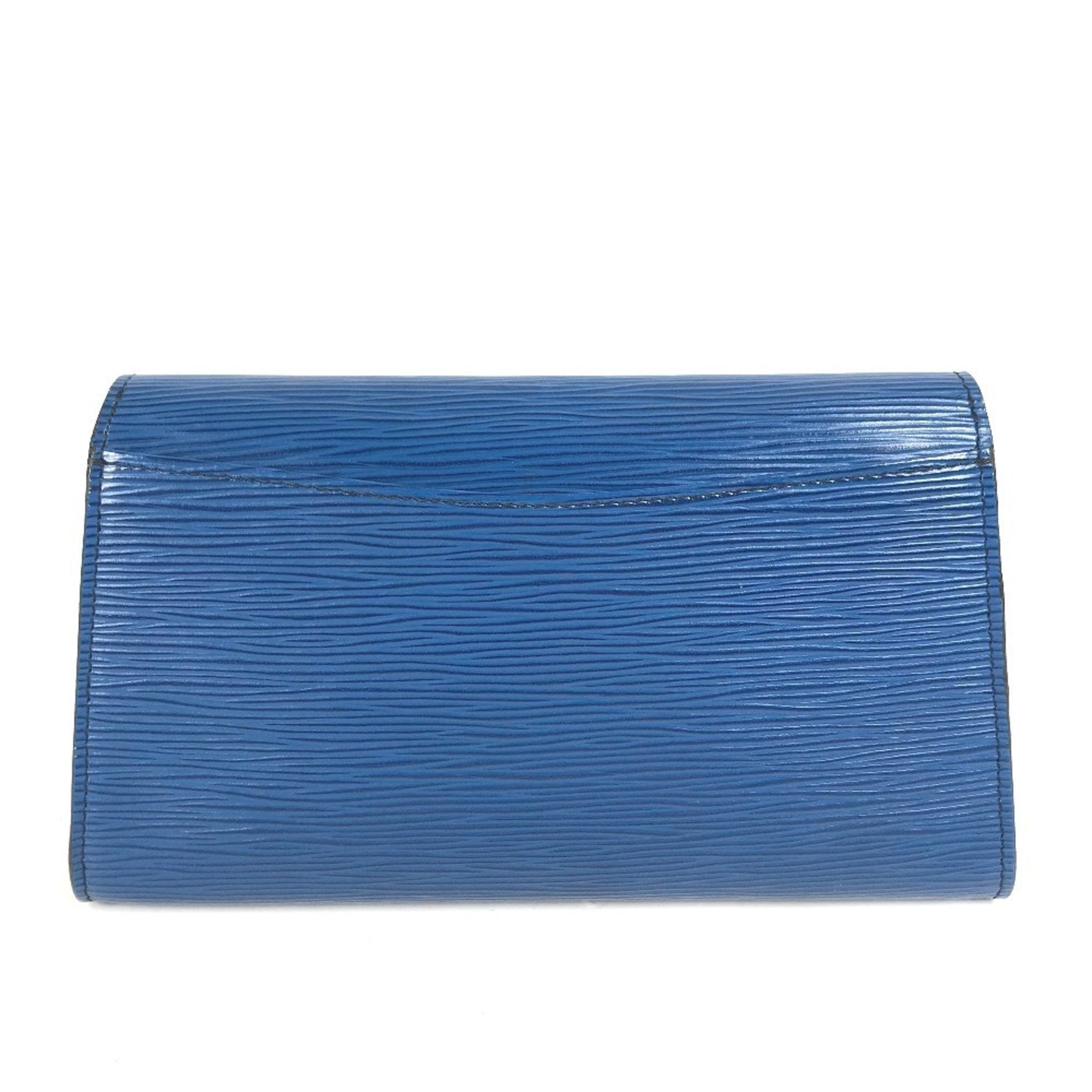 LOUIS VUITTON M52635 Epi Art Deco Pouch/Clutch Bag in Leather, Toledo Blue, Women's