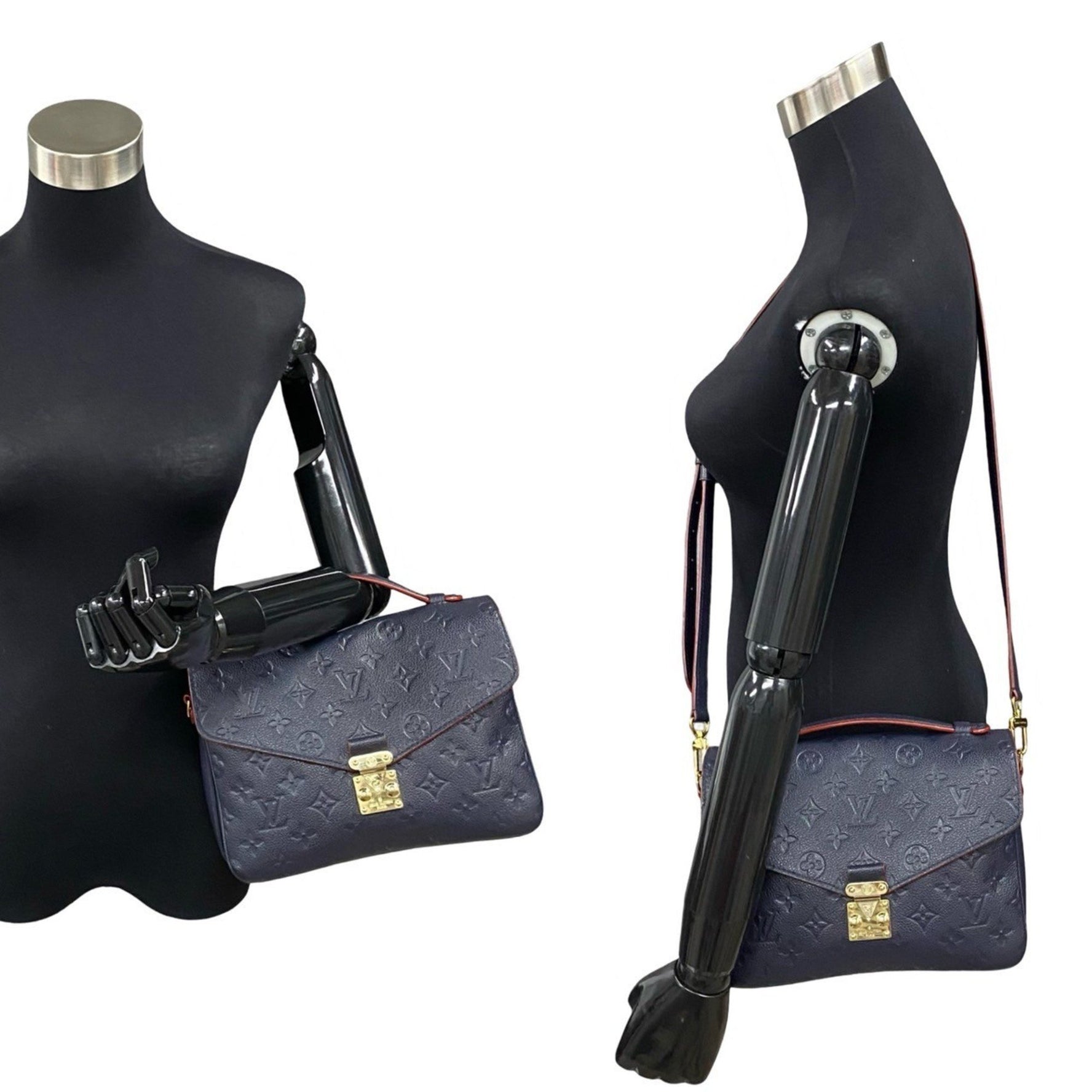 Louis Vuitton Pochette Metis MM Monogram Empreinte Leather Shoulder Bag/Handbag