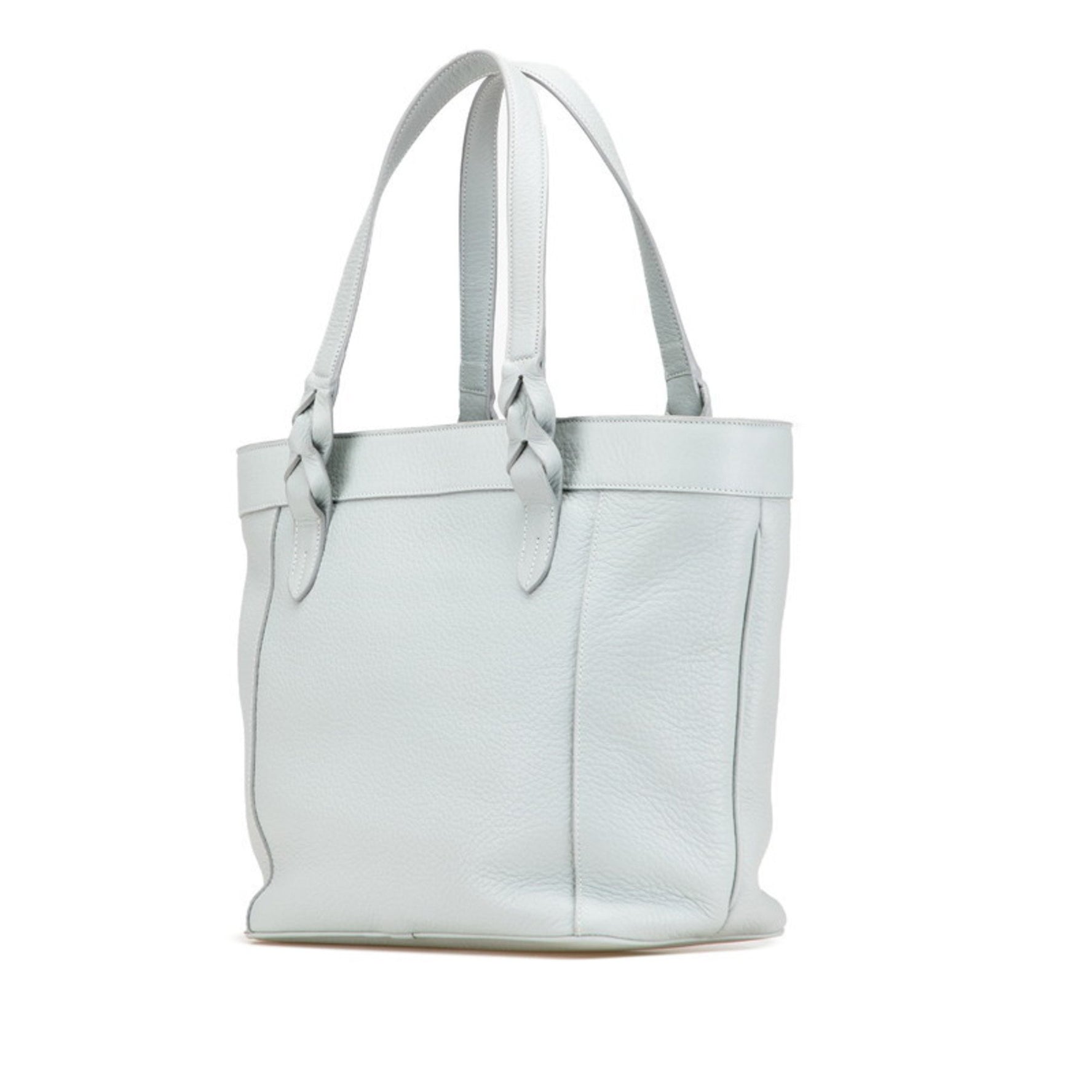LOEWE Anagram Fusta Handbag Tote Bag Baby Blue Leather
