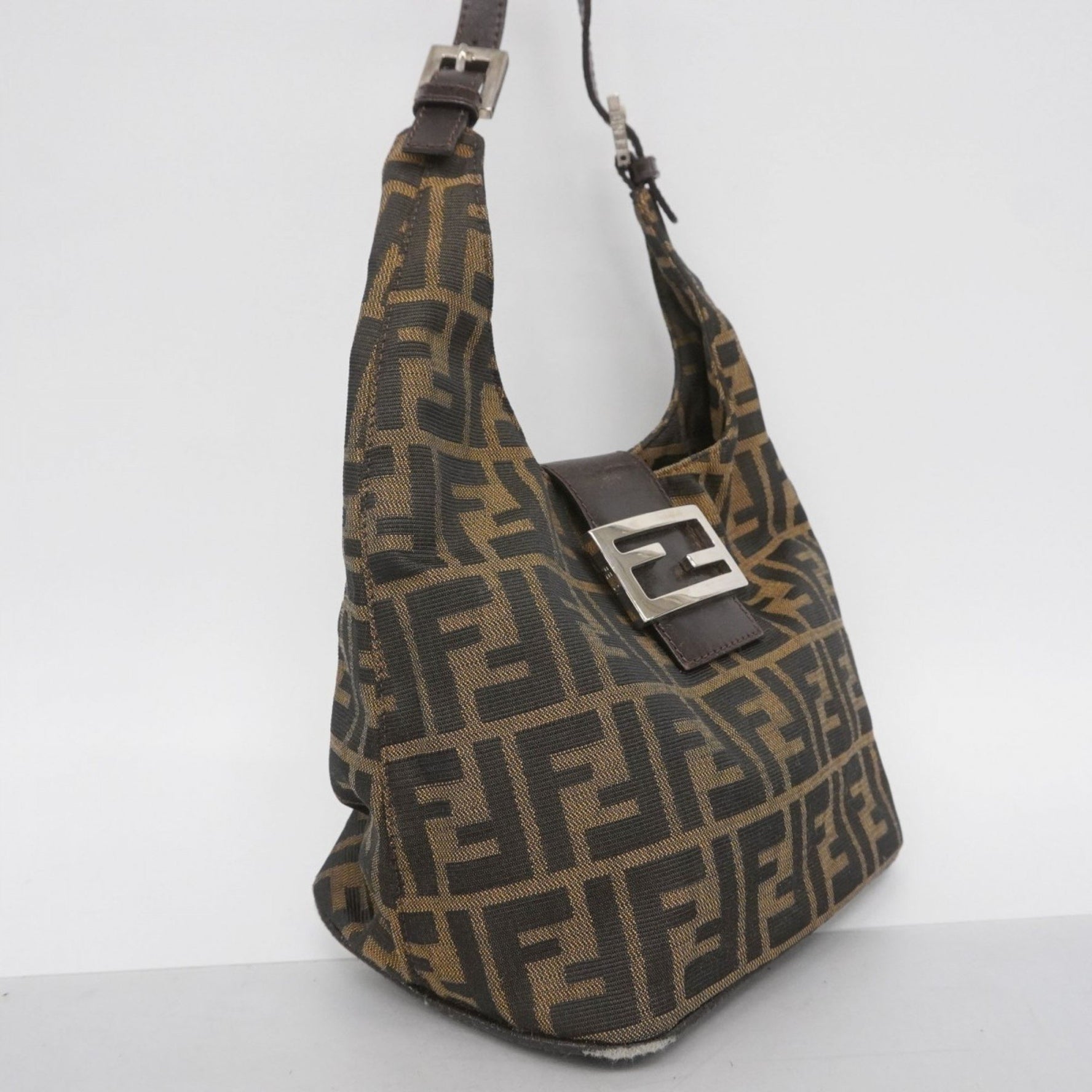Fendi Zucca nylon canvas handbag in