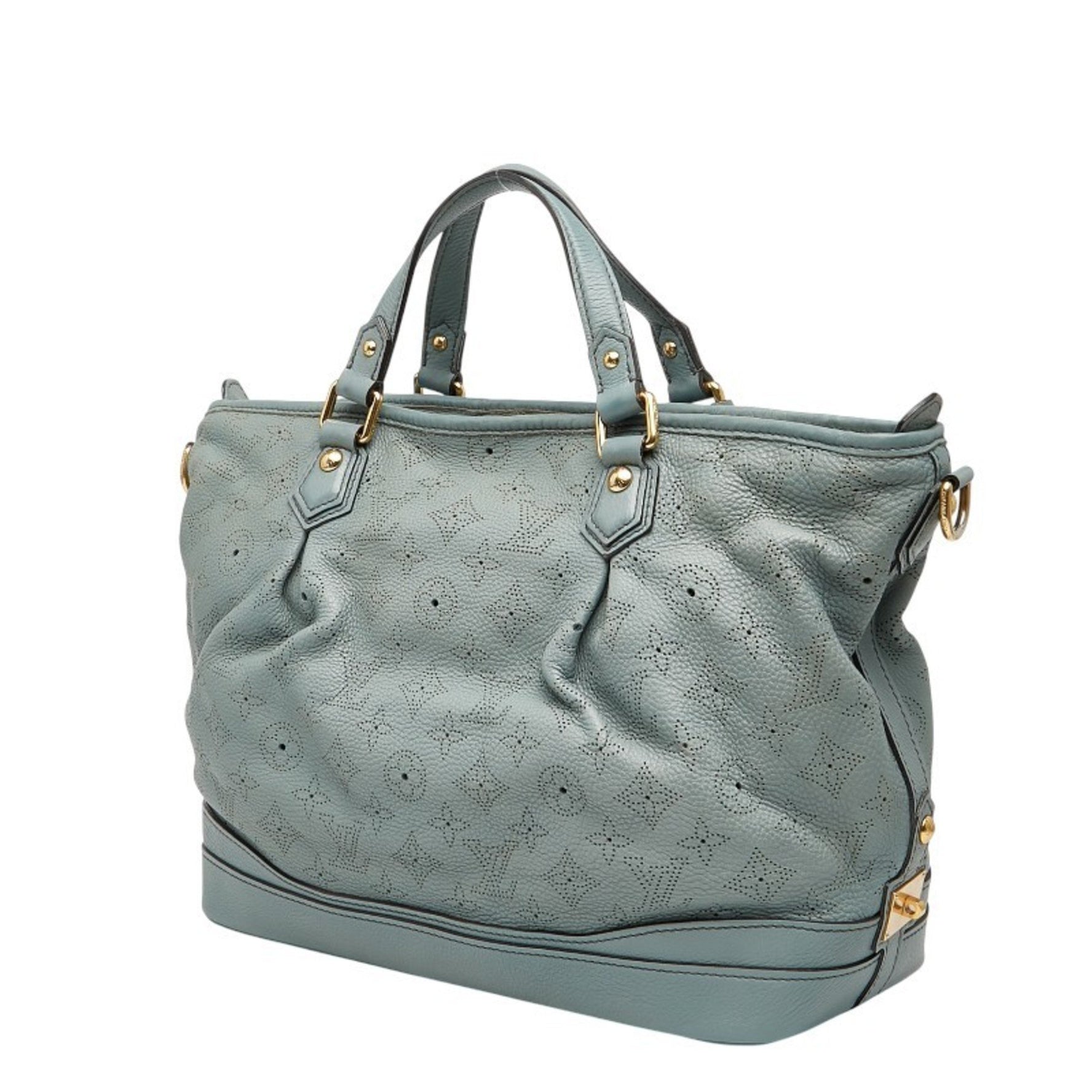 Louis Vuitton Monogram Mahina Stella PM Handbag/Shoulder Bag, Blue Ciel Leather, LOUIS VUITTON