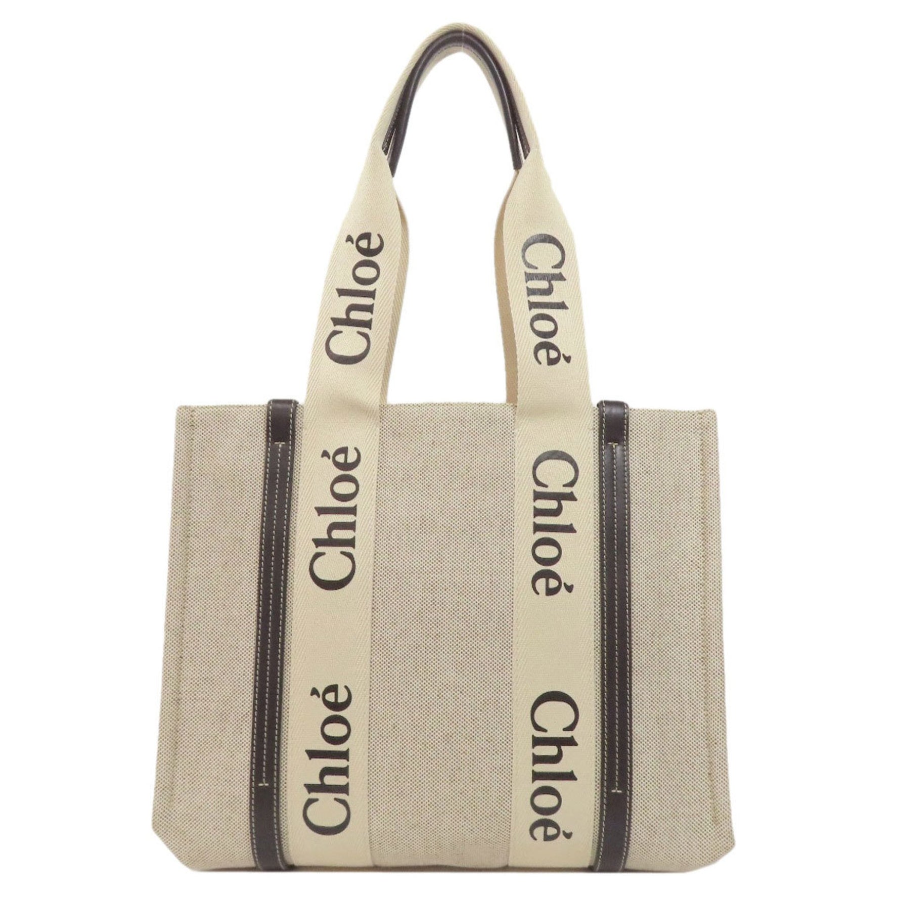 Chloé Chloe Woody Tote Bag Canvas
