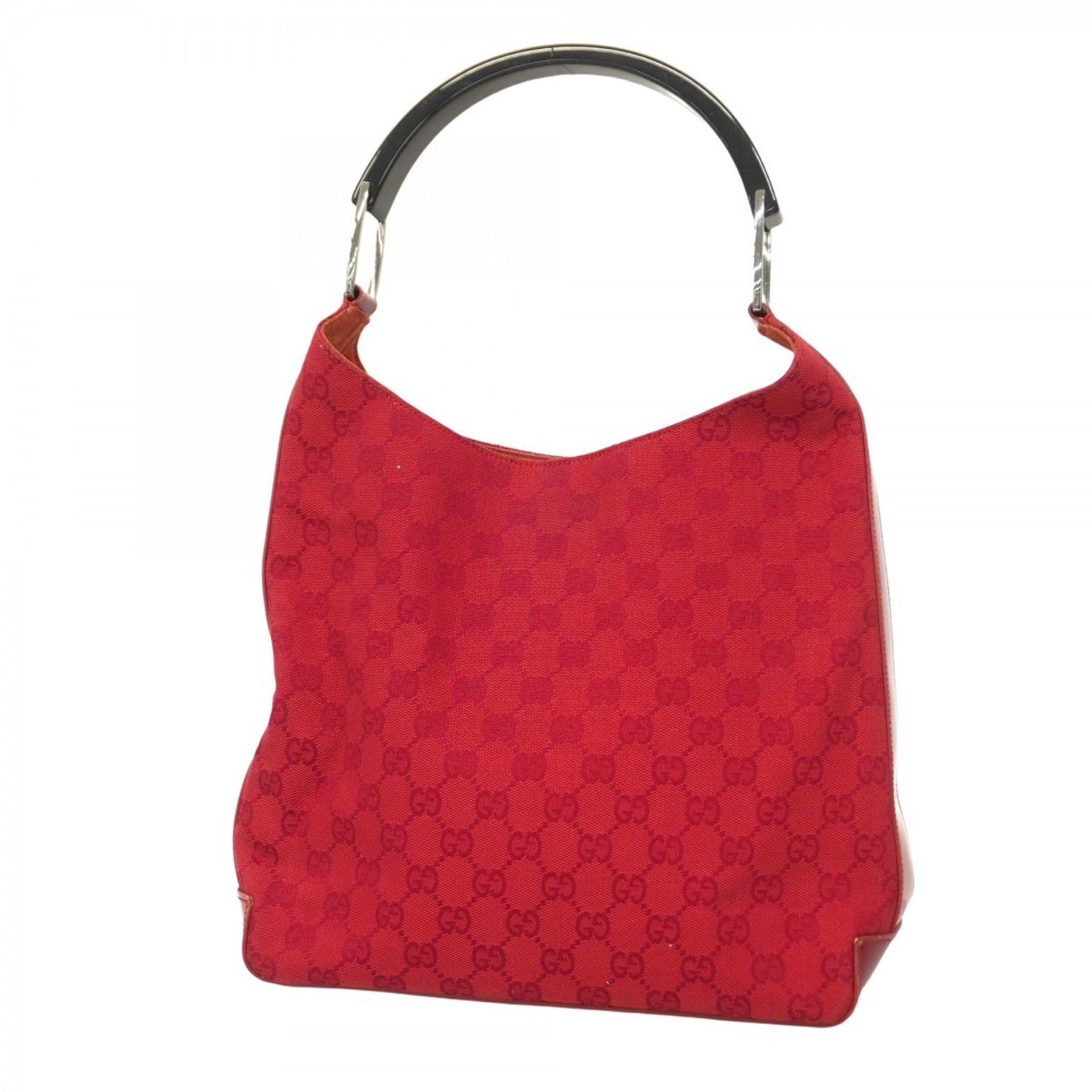 Gucci GG Canvas Handbag 001 3752 Red Black