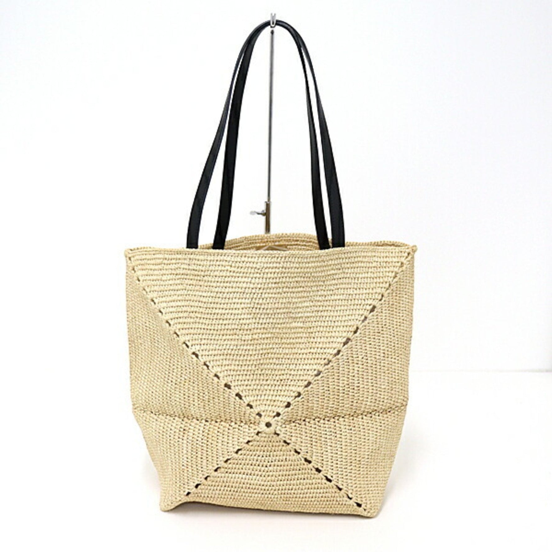 LOEWE Puzzlefold Tote Medium Raffia Natural Bag Unused
