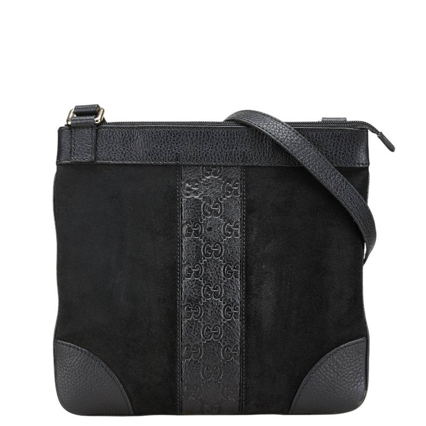 Gucci Guccissima Shoulder Bag Leather Suede