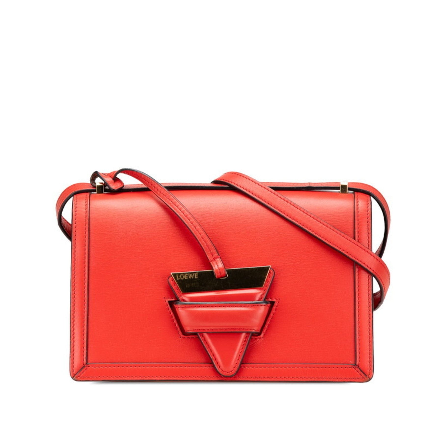 LOEWE Barcelona Shoulder Bag in Red Leather
