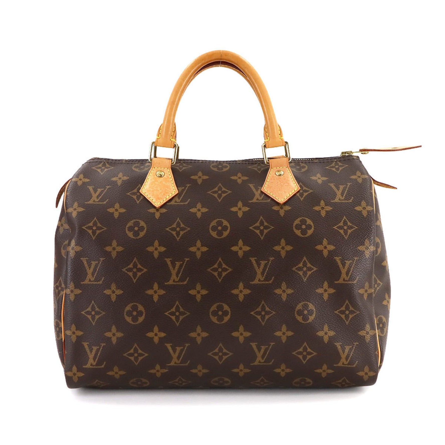 Louis Vuitton Monogram Speedy 30 Handbag, Brown, M41108, Gold Hardware