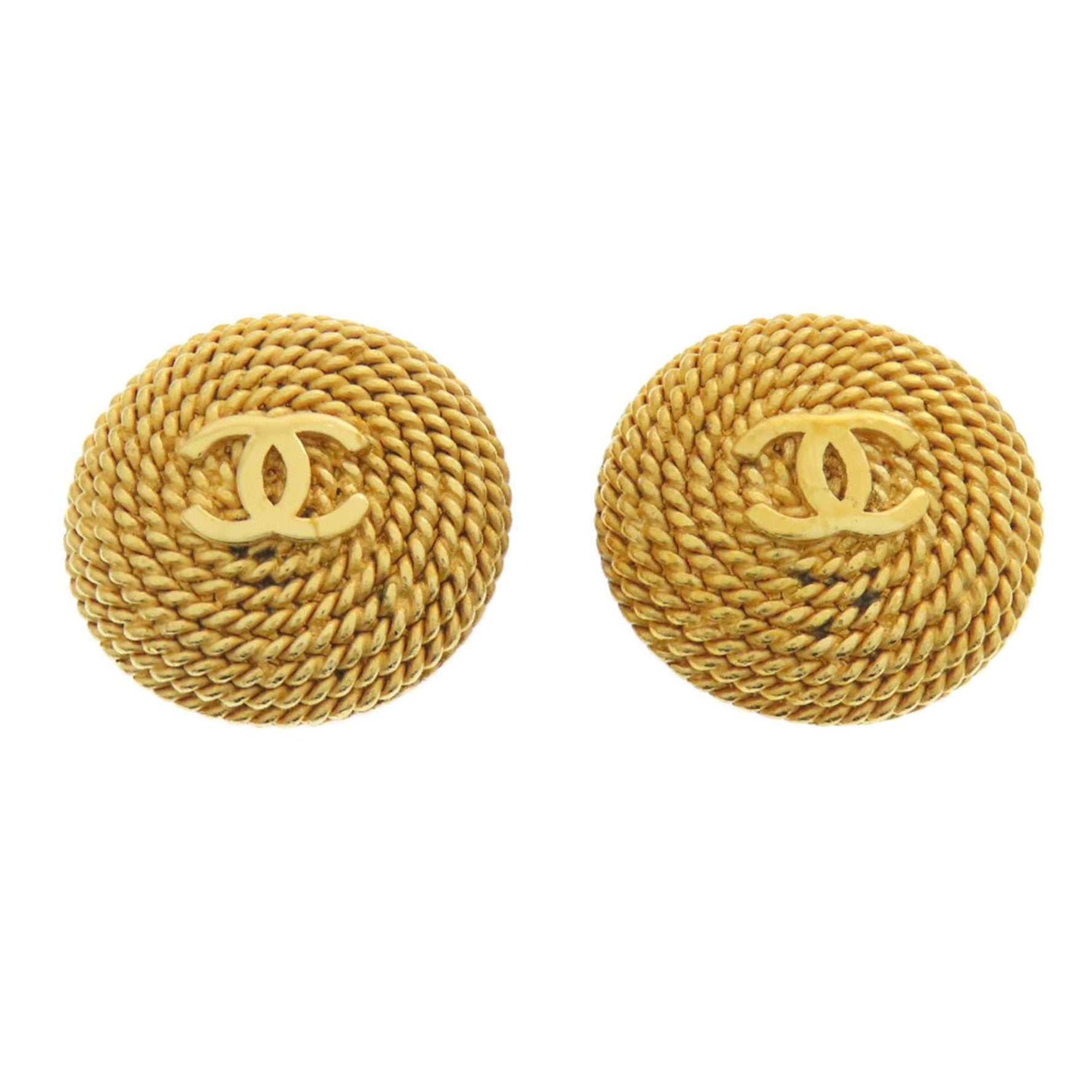 CHANEL Coco Button Earrings