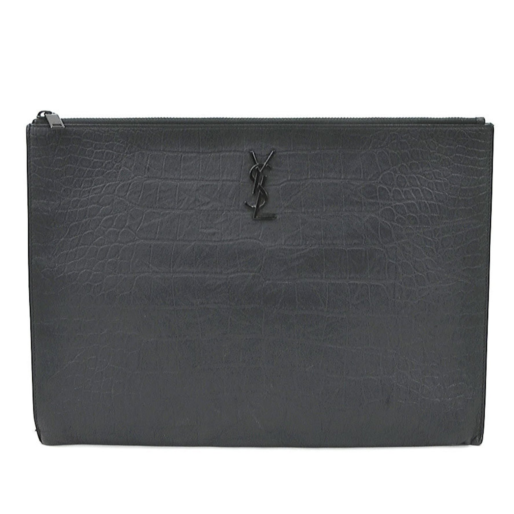 Saint Laurent clutch bag in embossed leather