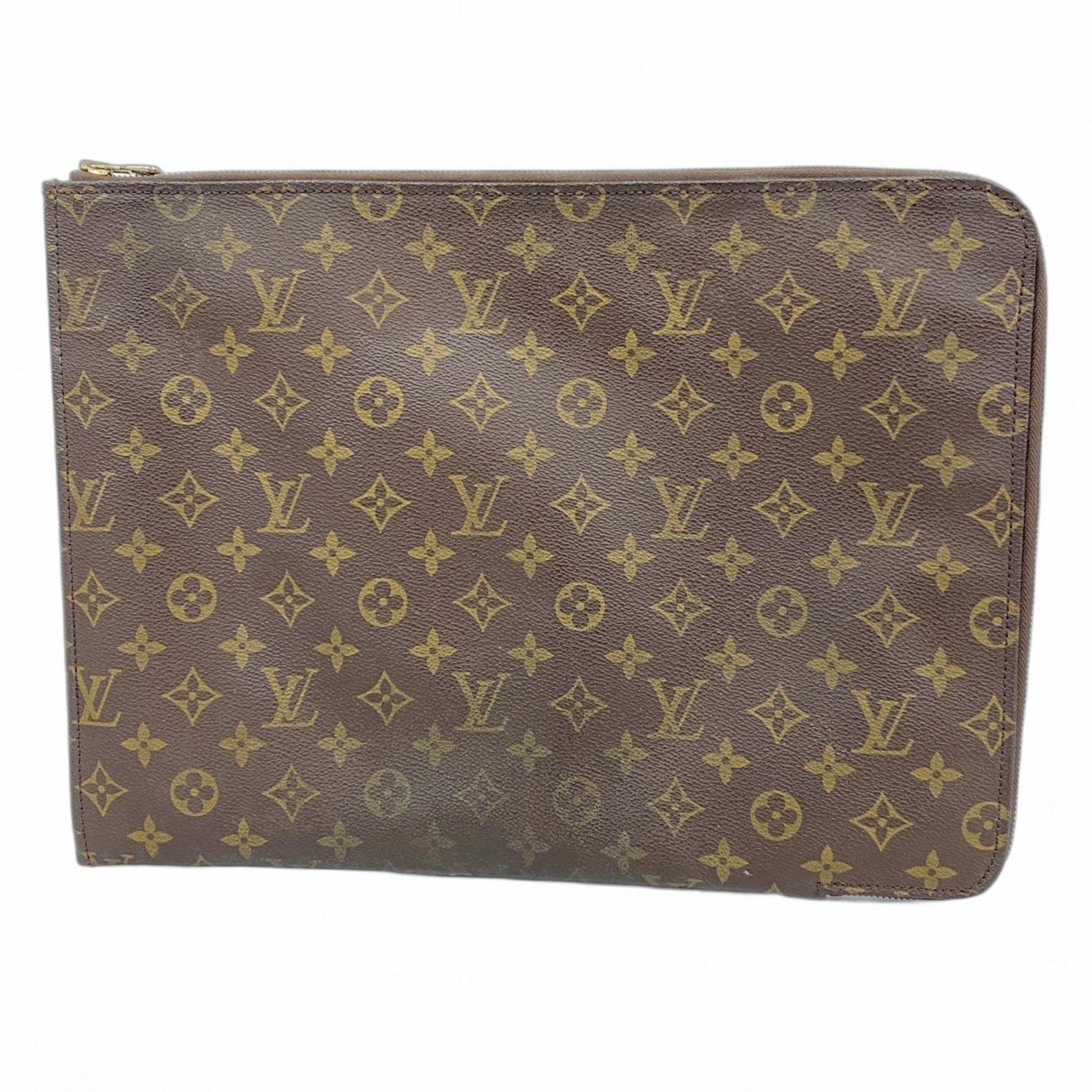 Louis Vuitton Monogram Poche Document Clutch Bag M53456 Brown Men's