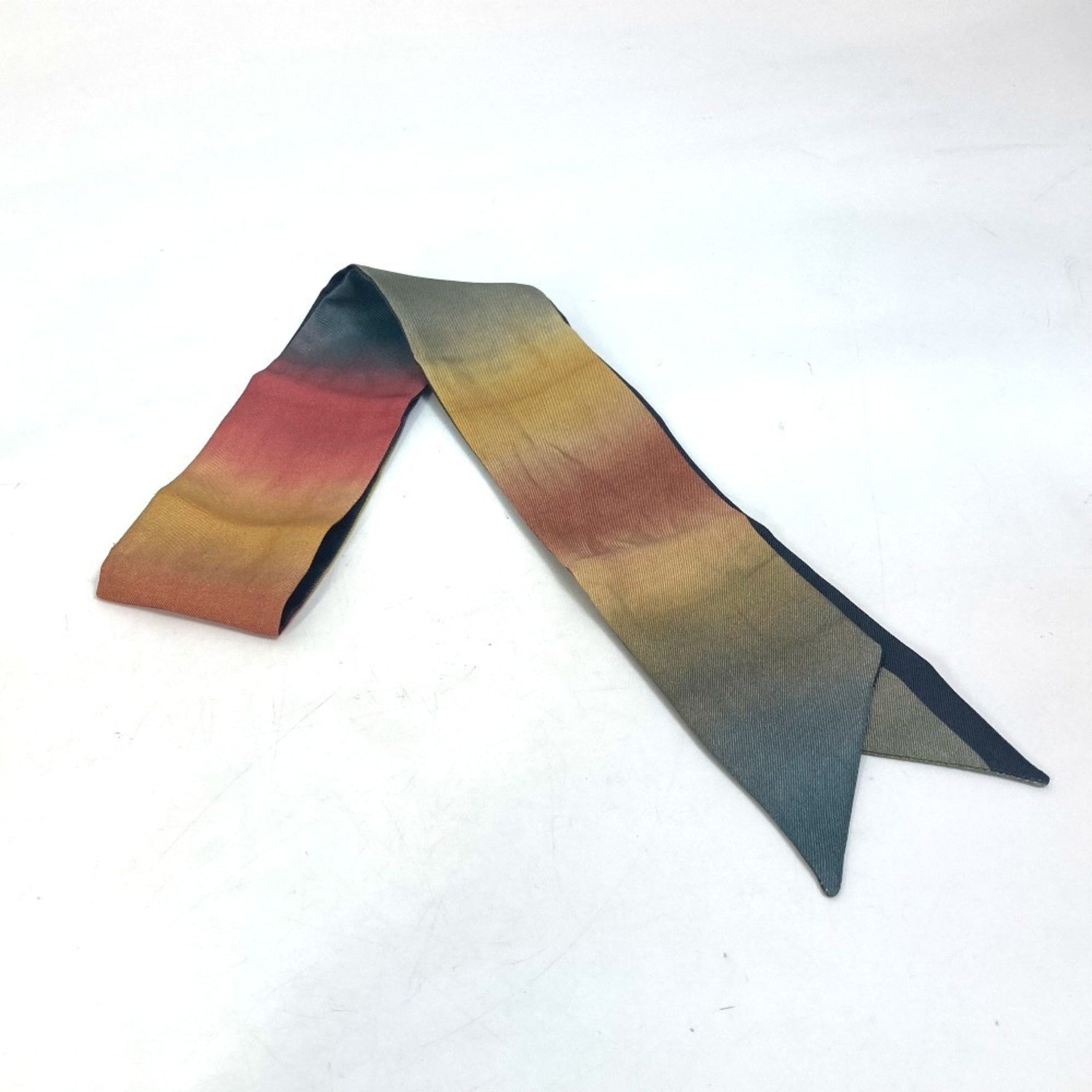 Christian Dior Dior Tie-dye Logo Mitza Bandeau Scarf Silk Multicolor
