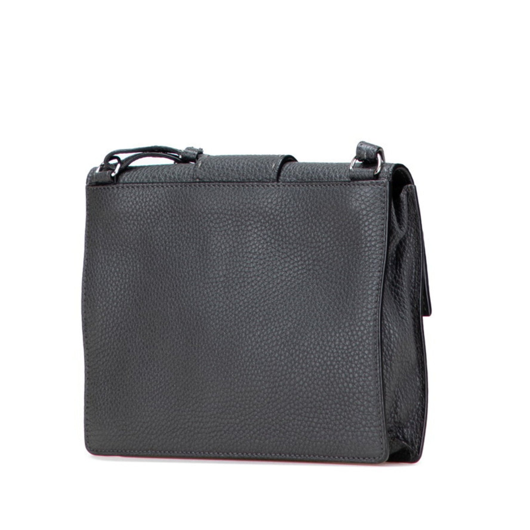 FENDI Flat Baguette Medium Crossbody Shoulder Bag Leather