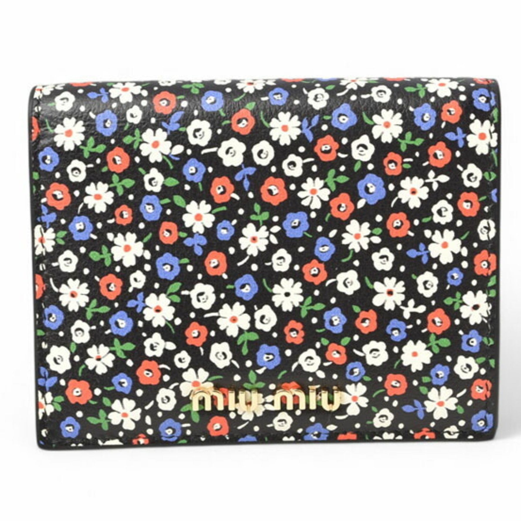 Miu Miu Miu Wallet miumiu Bi-fold GLACE'ST FLOWE NERO