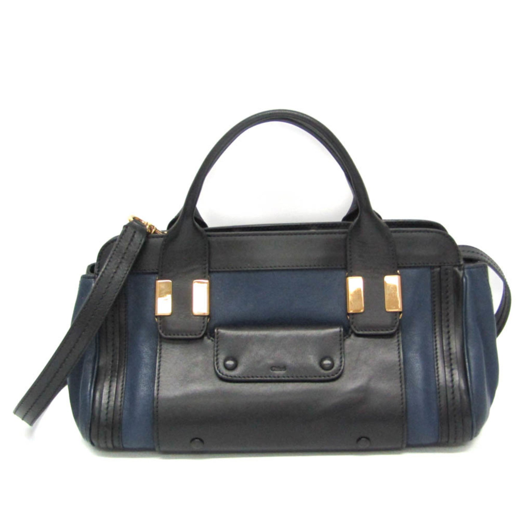 Chloé Alice Leather Handbag,Shoulder Bag Black,Navy
