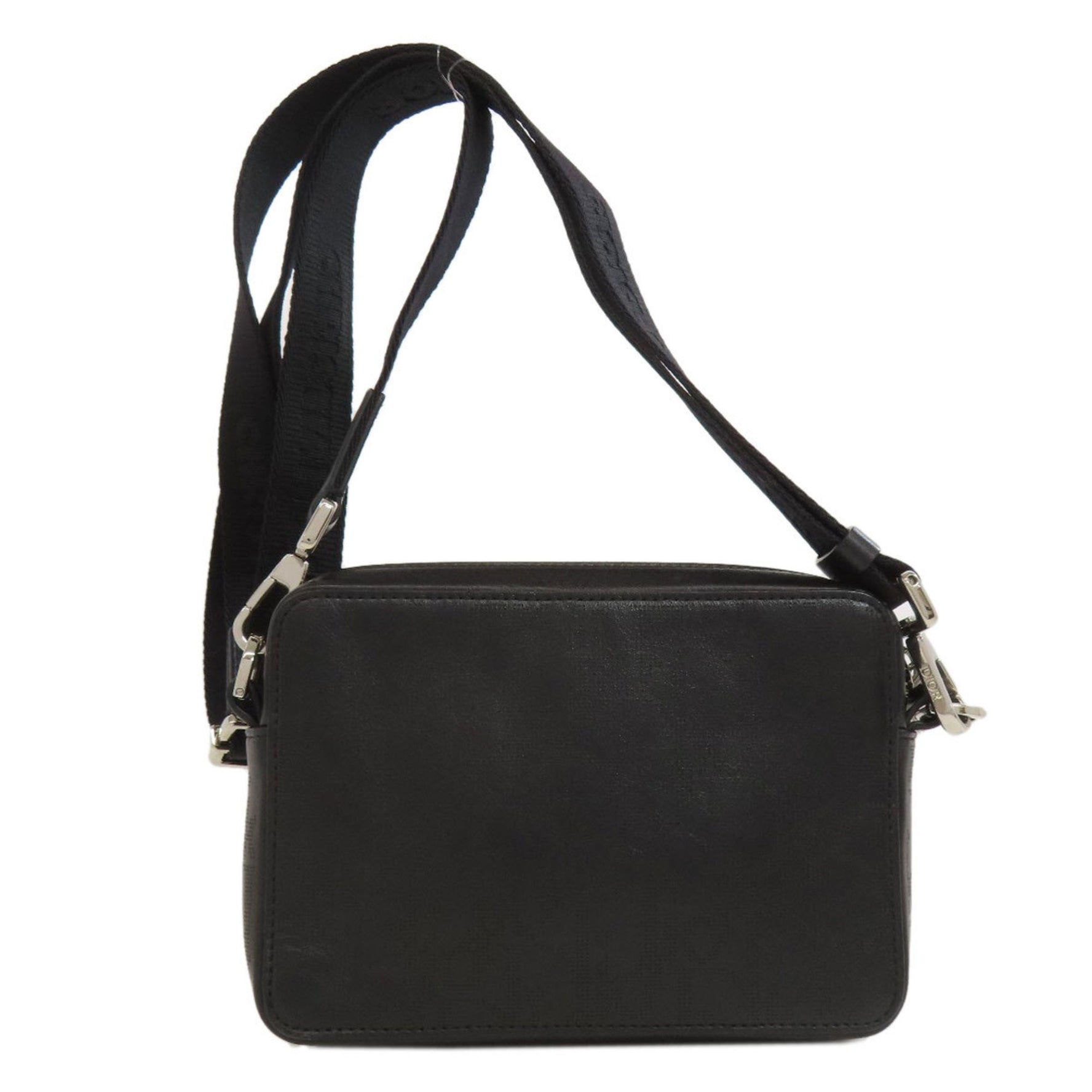 Christian Dior Trotter Pattern Shoulder Bag Leather