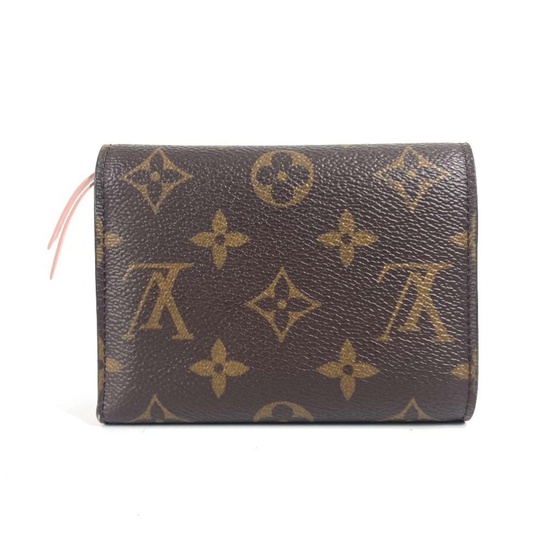 Louis Vuitton Monogram Portefeuille Victorine Compact Wallet Tri-fold Canvas Brown Like New