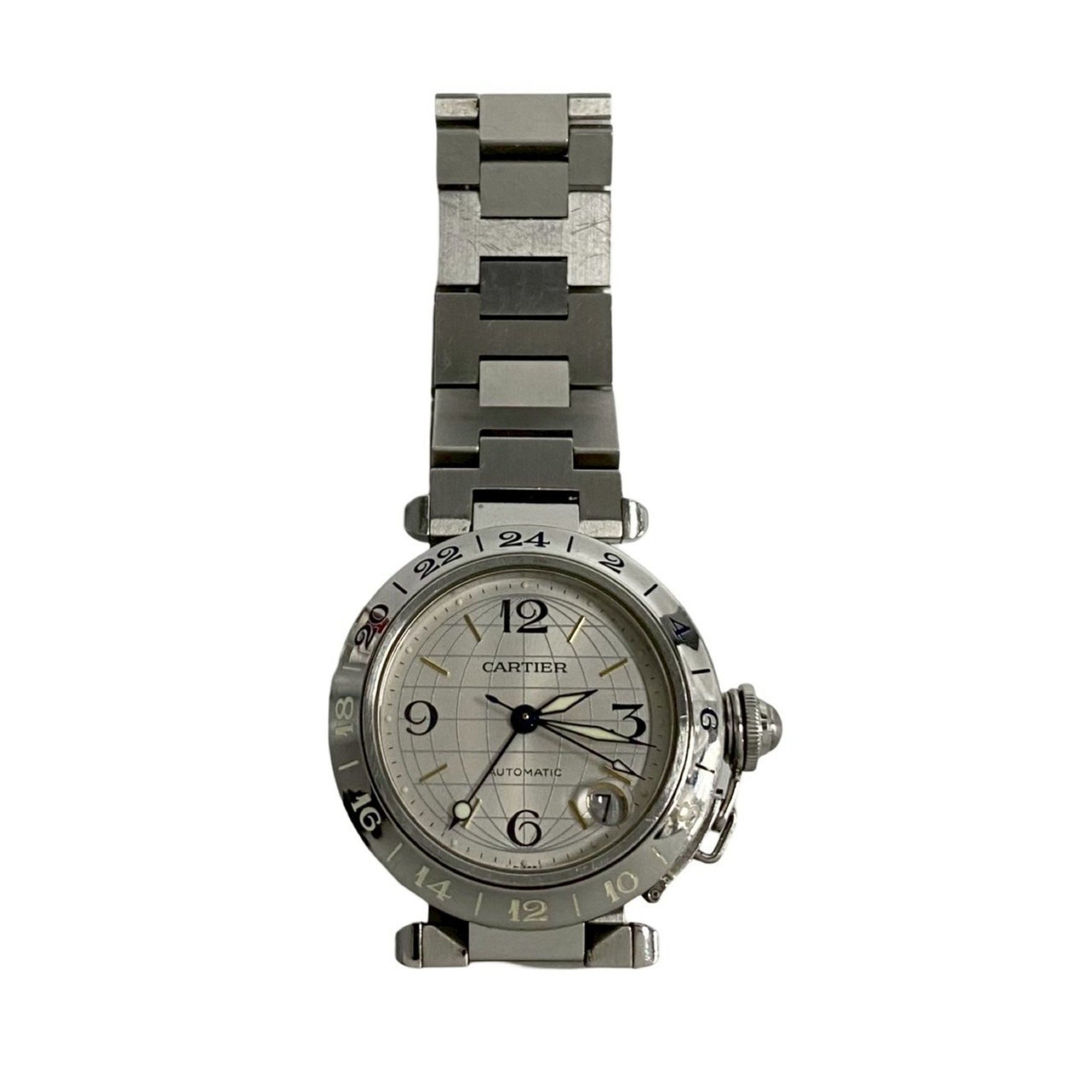 CARTIER Pasha C Automatic Stainless Steel Wristwatch, Silver