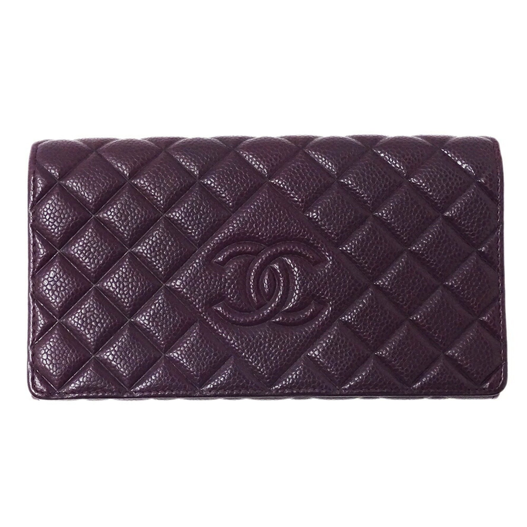 CHANEL Matelasse Long Wallet in Caviar Leather