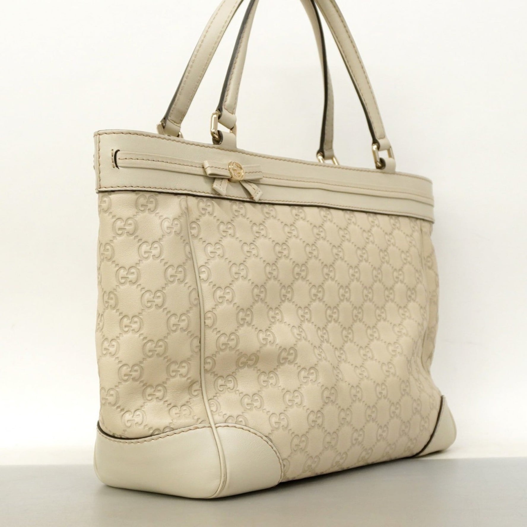 Gucci Tote Bag Guccissima Leather Champagne