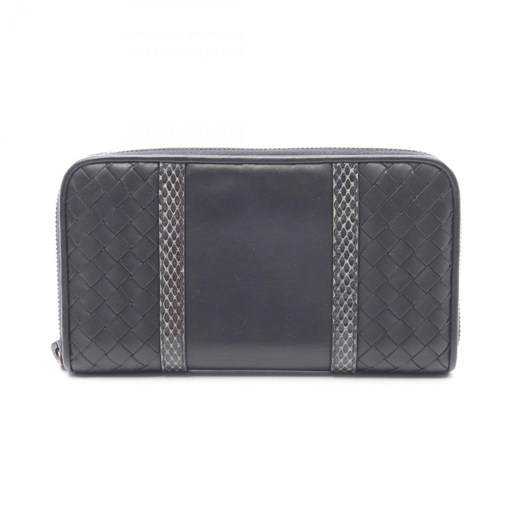 Bottega Veneta Intrecciato Round Long Wallet in Exotic Leather