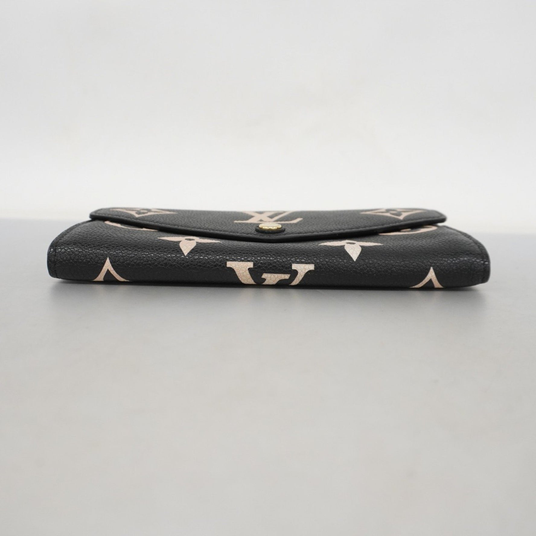 Louis Vuitton Monogram Empreinte Two-Tone Portefeuille Sarah Wallet Black/Beige