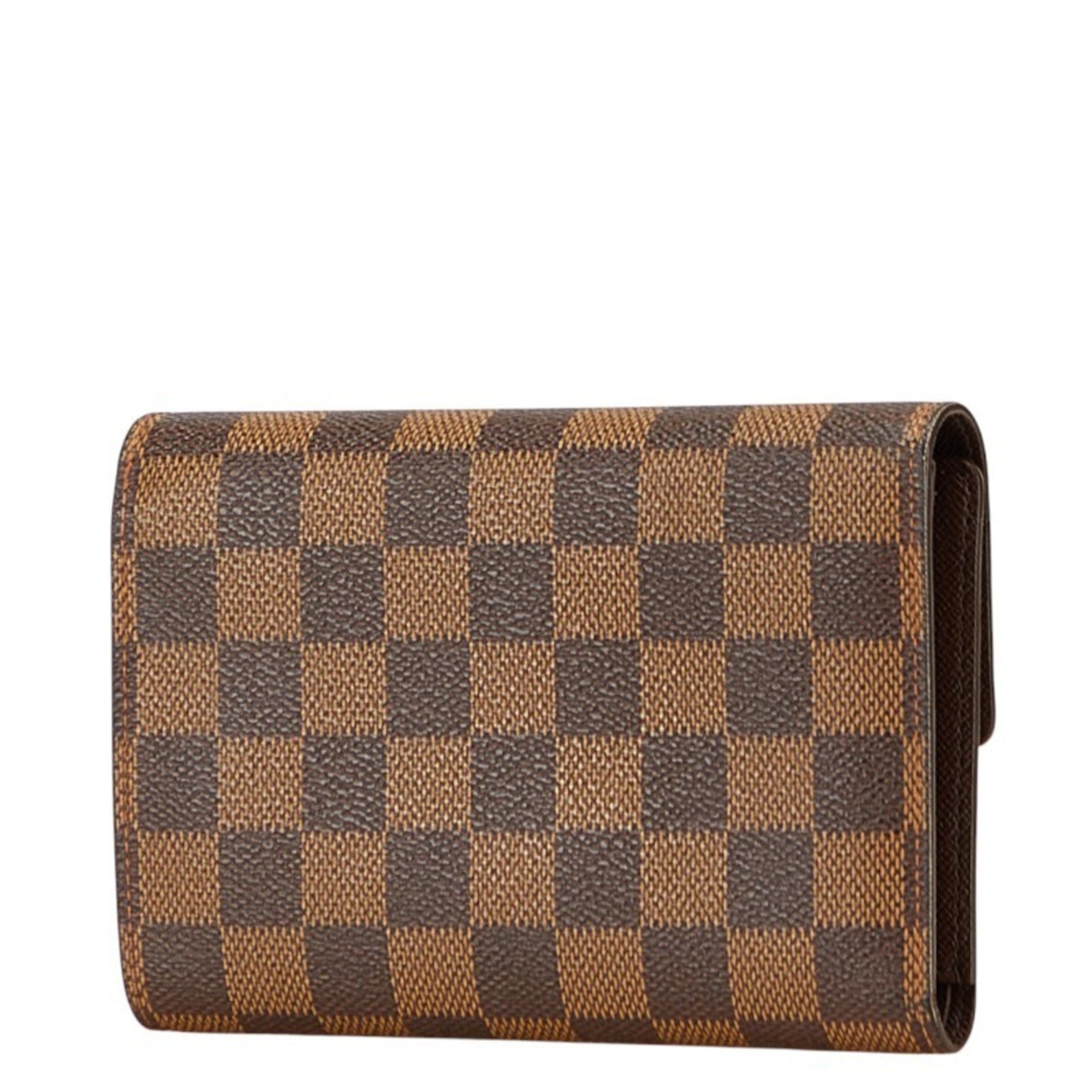 Louis Vuitton Damier Porte Tresor Etui Papier Tri-fold Wallet Leather LOUIS VUITTON