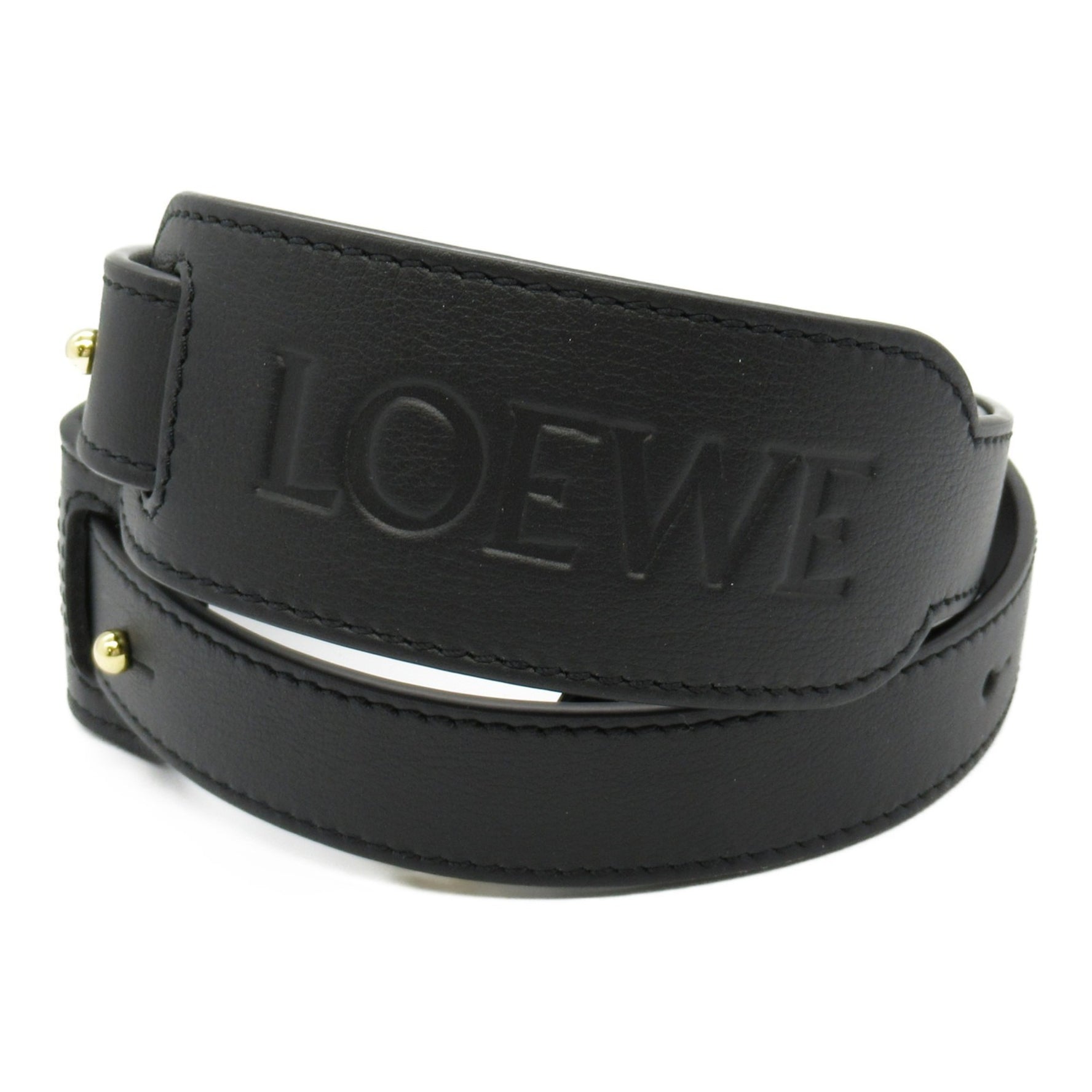 LOEWE Shoulder Strap Leather Women's Black