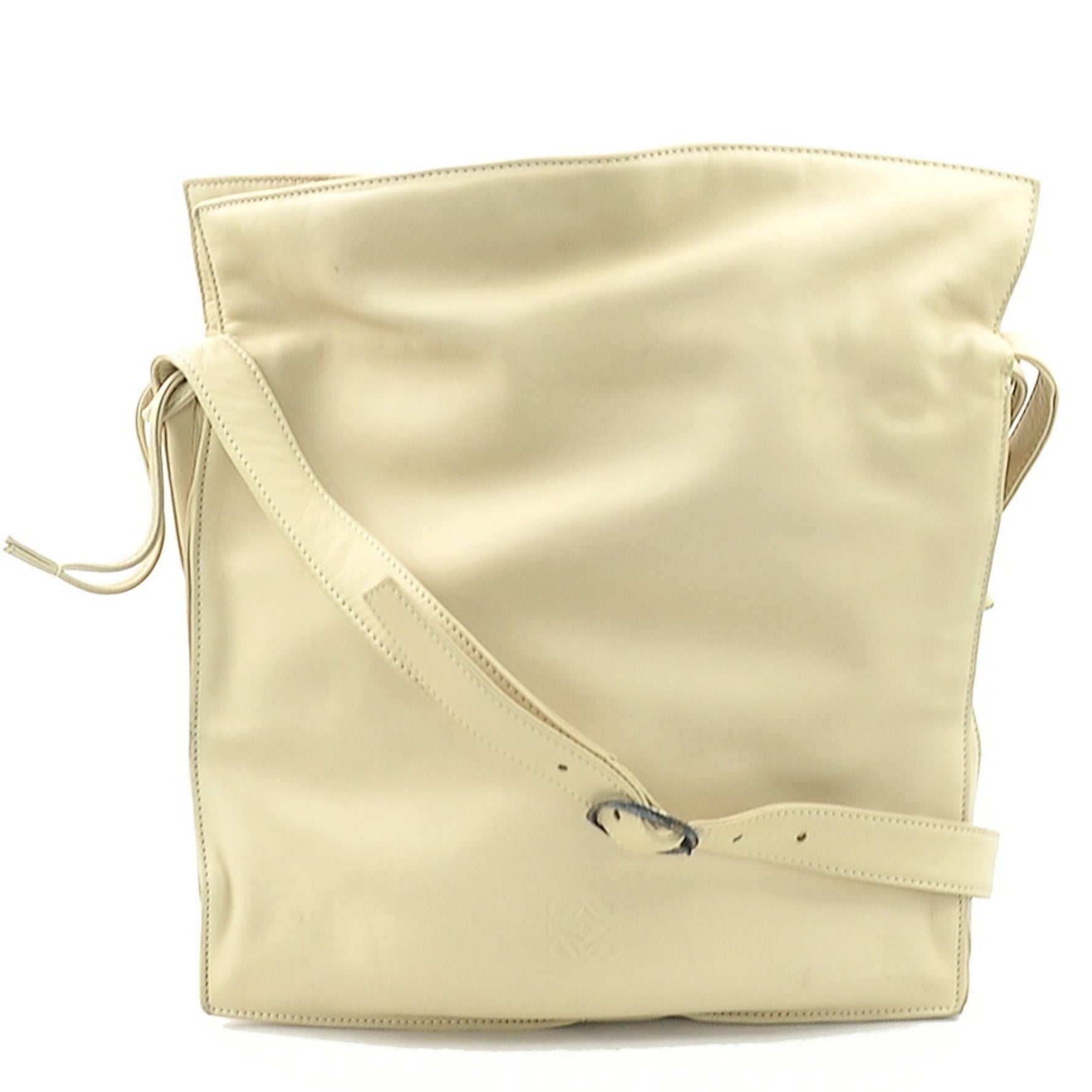 LOEWE Shoulder Bag Anagram Leather Light Beige Women's e60112a