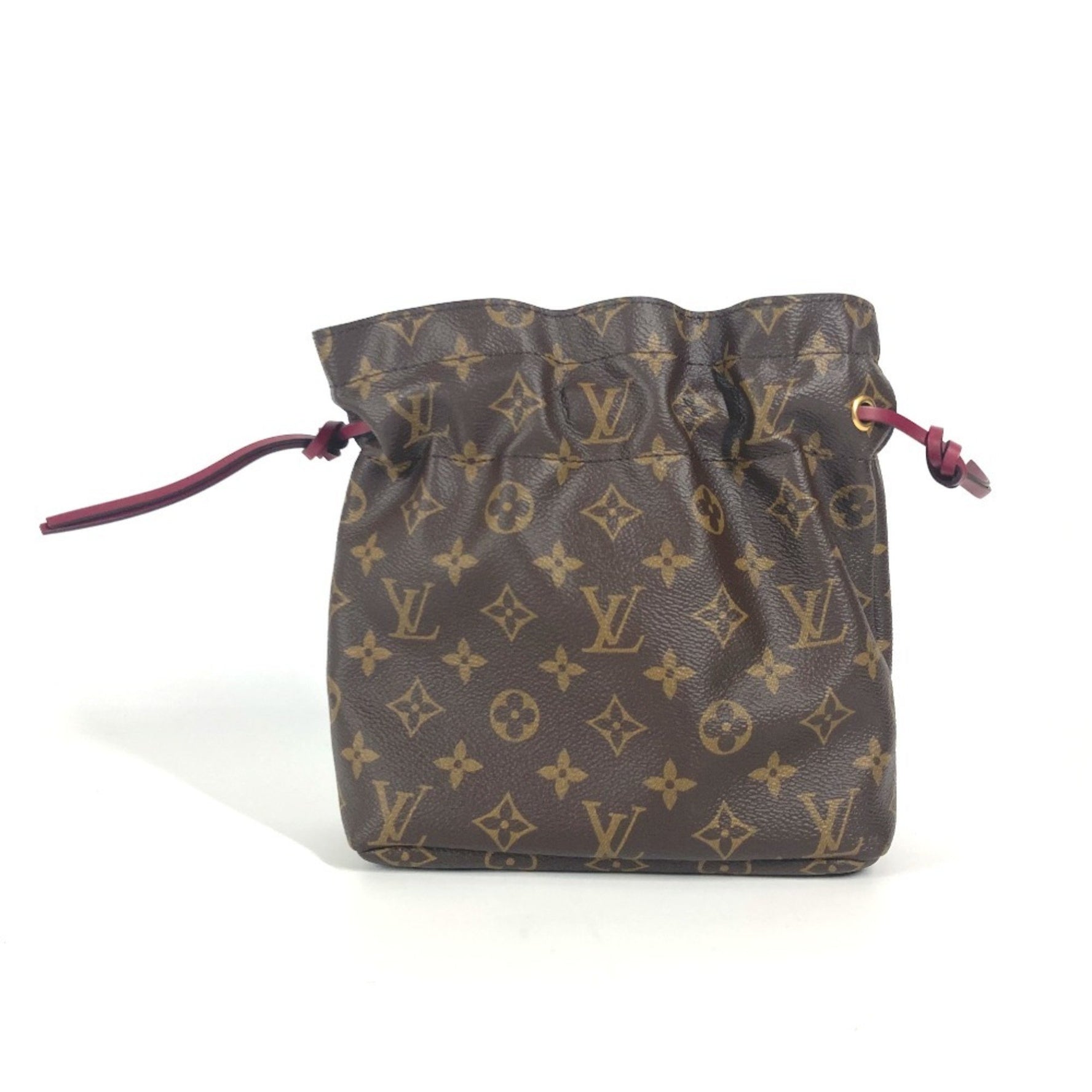 Louis Vuitton Monogram Drawstring Pouch Posh Noe Canvas Fuchsia