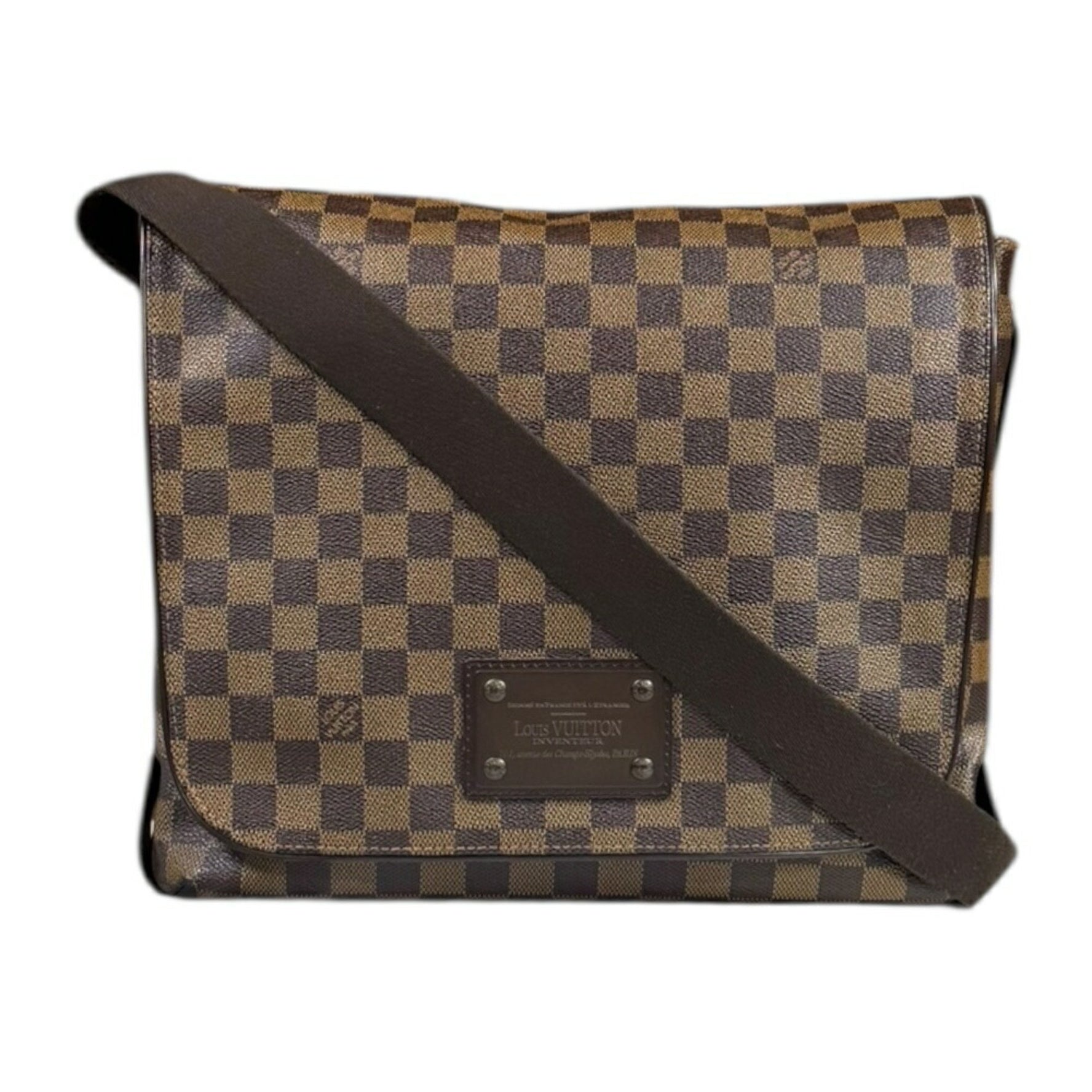Louis Vuitton Brooklyn MM Damier Shoulder Bag Canvas Brown Unisex