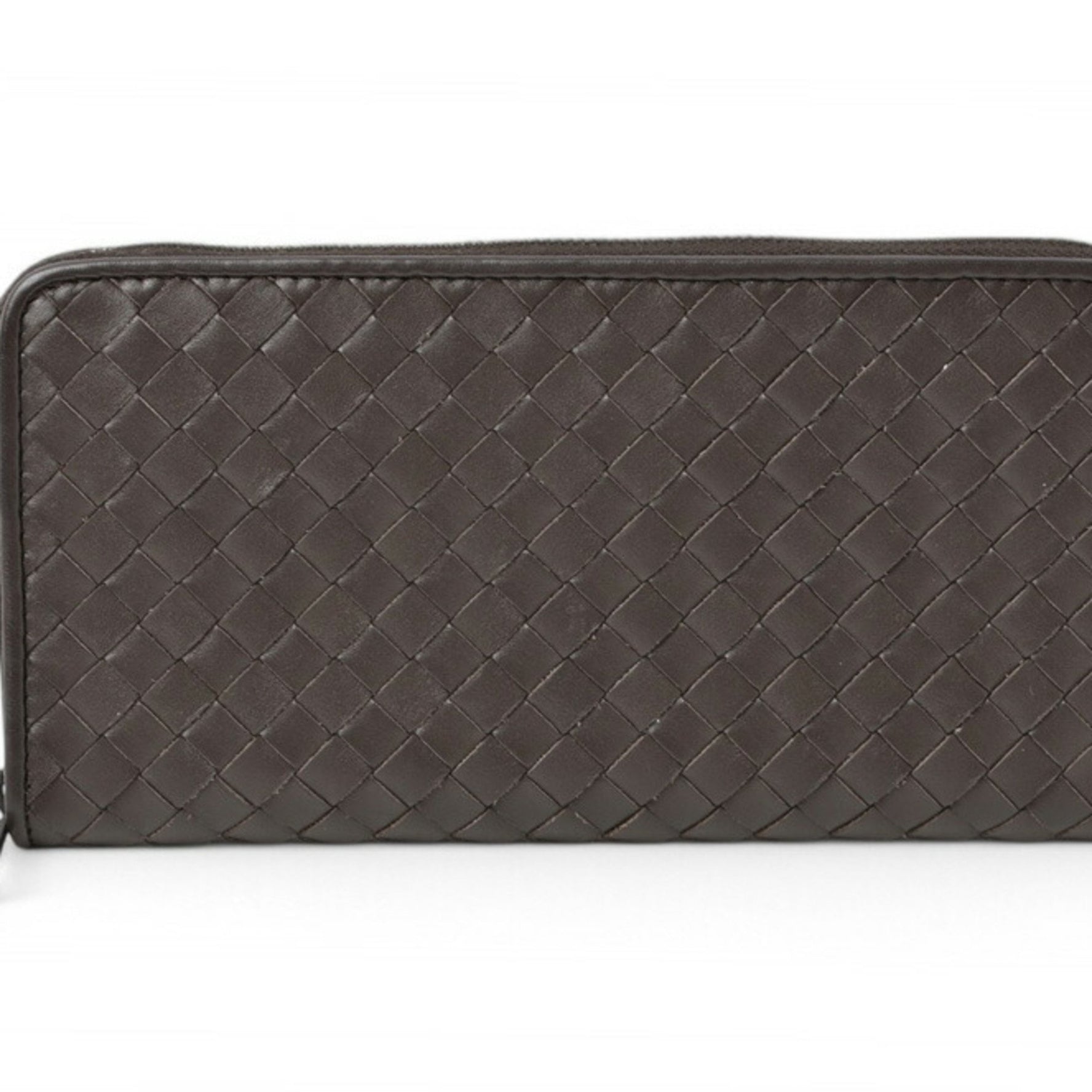 BOTTEGA VENETA Long Wallet, Round, Dark Brown