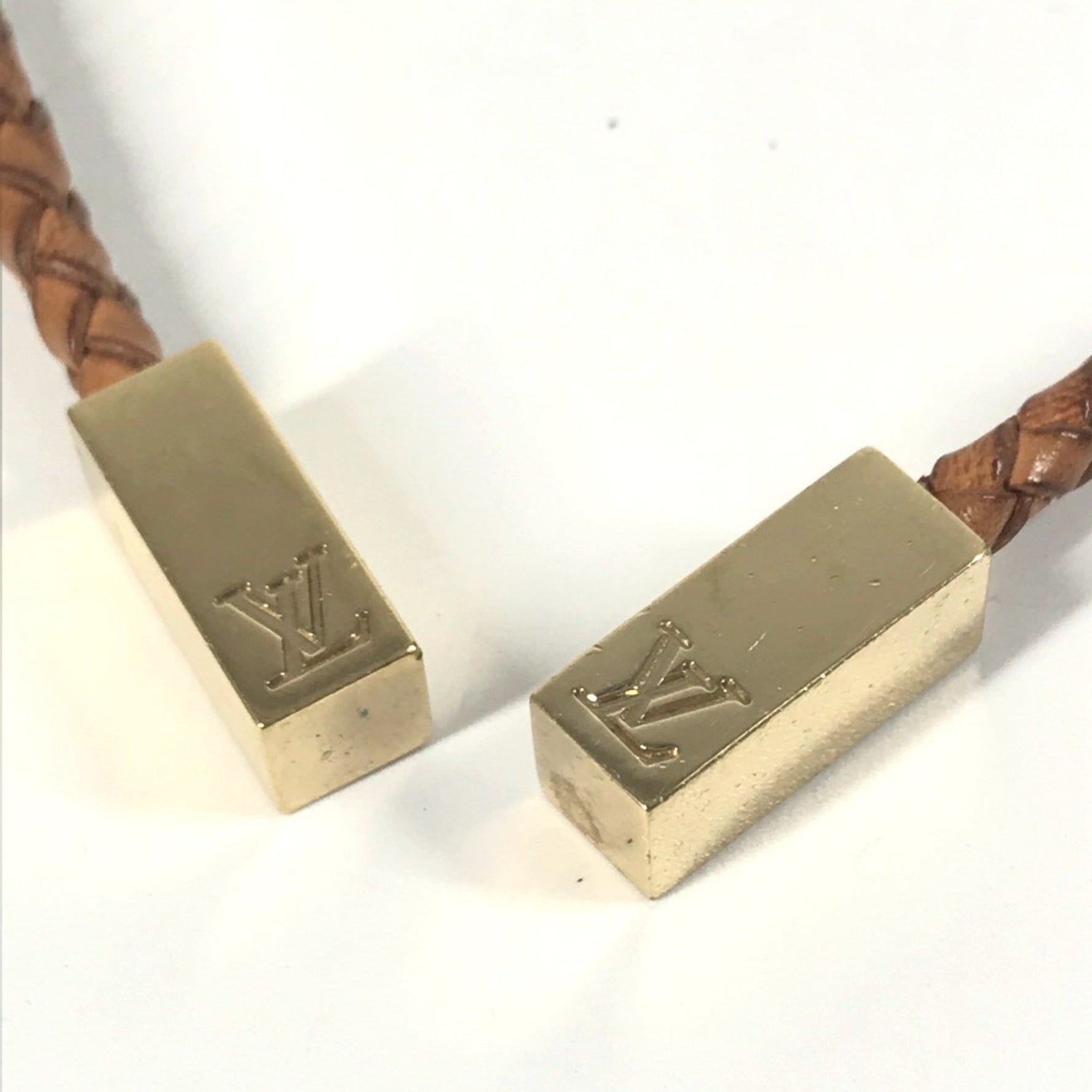 LOUIS VUITTON Santur VVN Tresse Braided Leather Belt