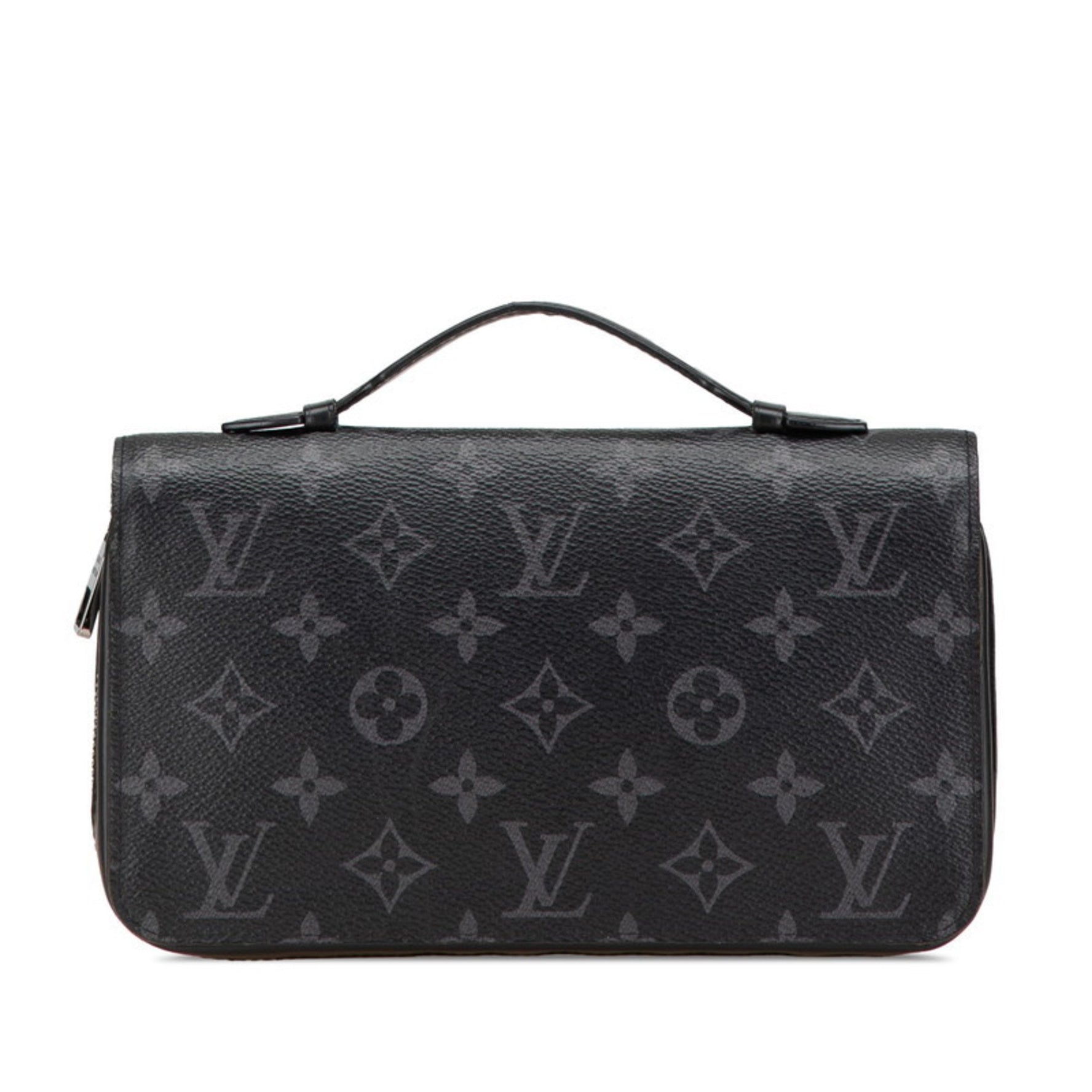 Louis Vuitton Monogram Eclipse Zippy XL Round Zipper Long Wallet PVC Leather