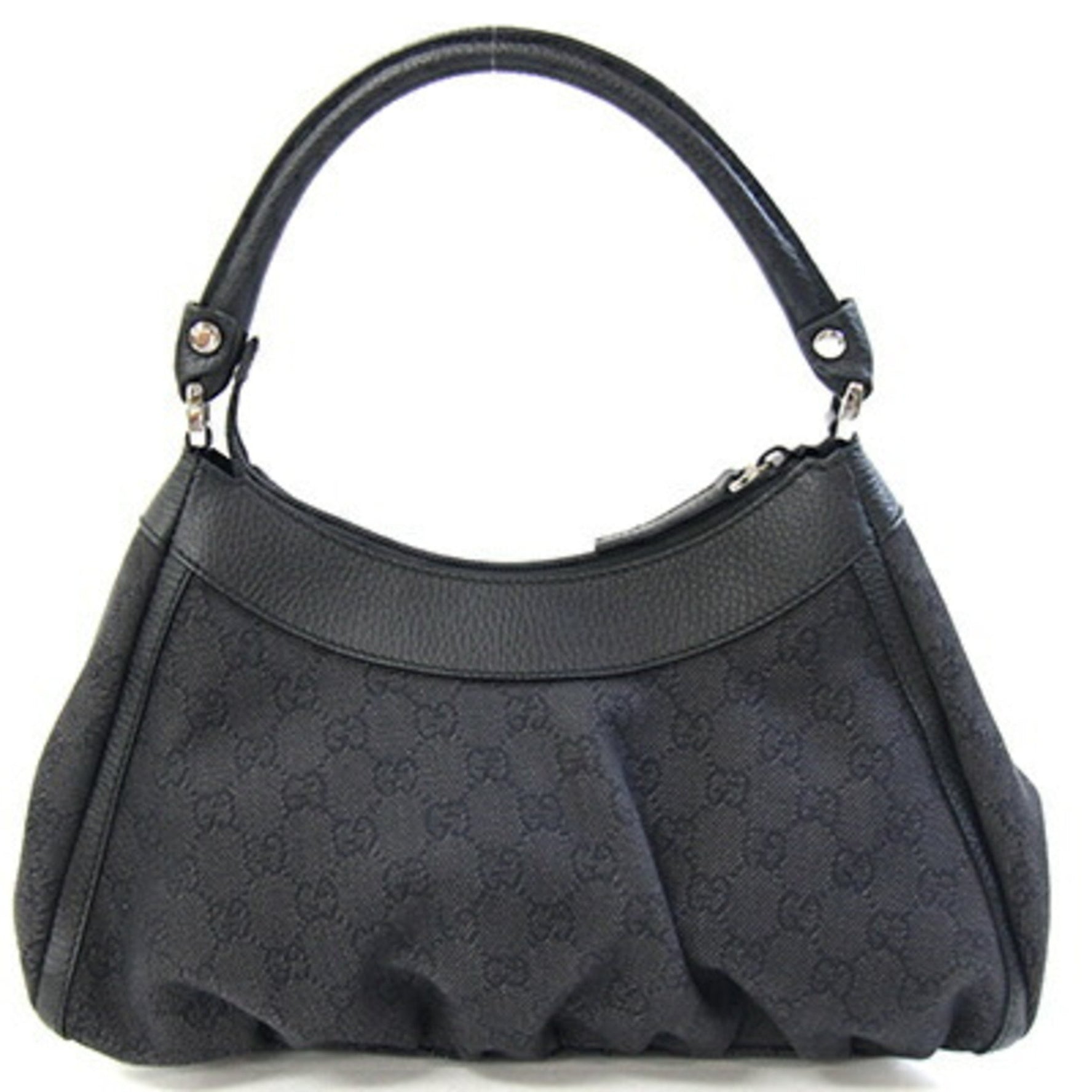 Gucci GG Abby Bag Black Canvas and Leather One-Handle for Women GUCCI