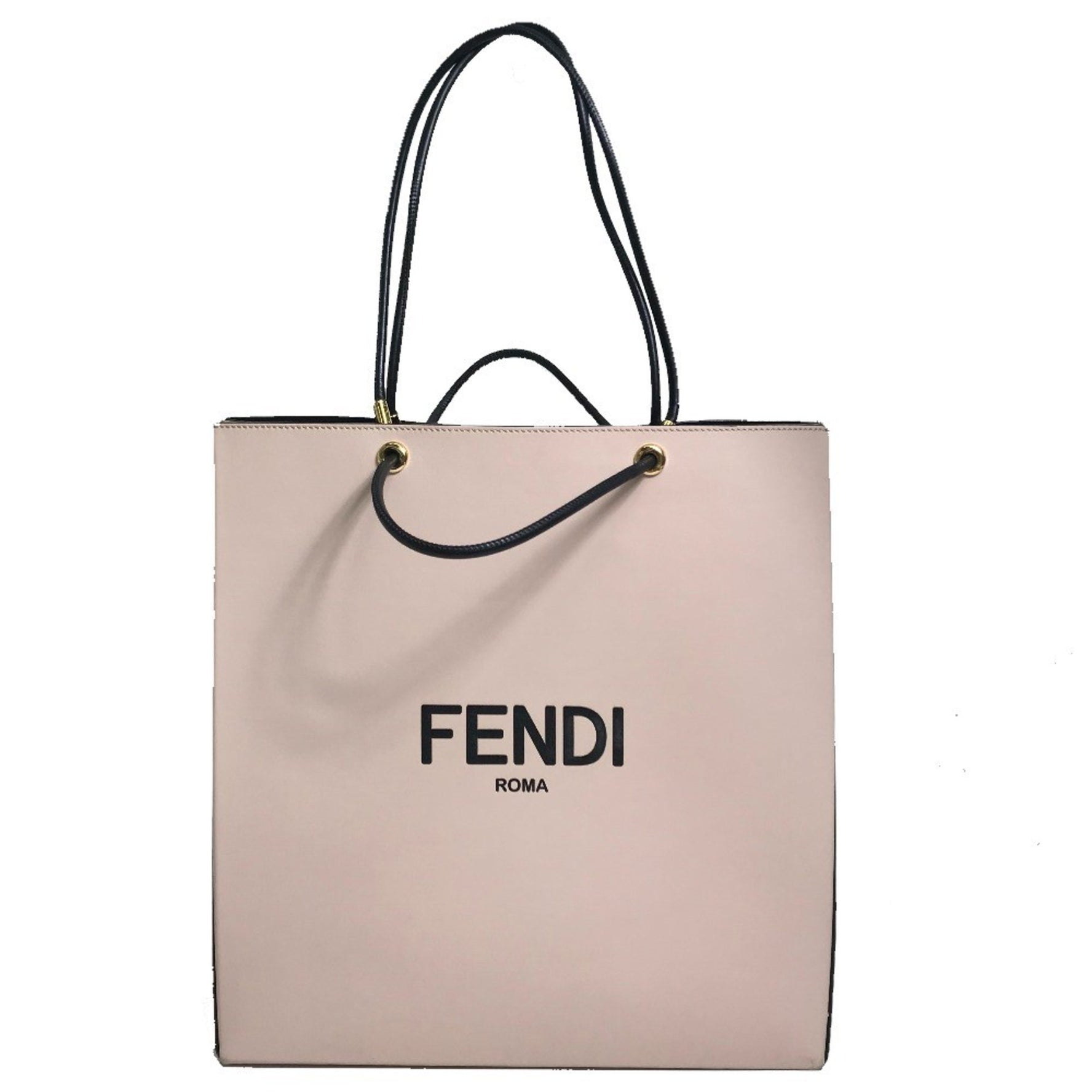FENDI Shoulder Bag/Shopping Bag/Medium Tote Bag in Leather (Pink Beige/Light Pink)