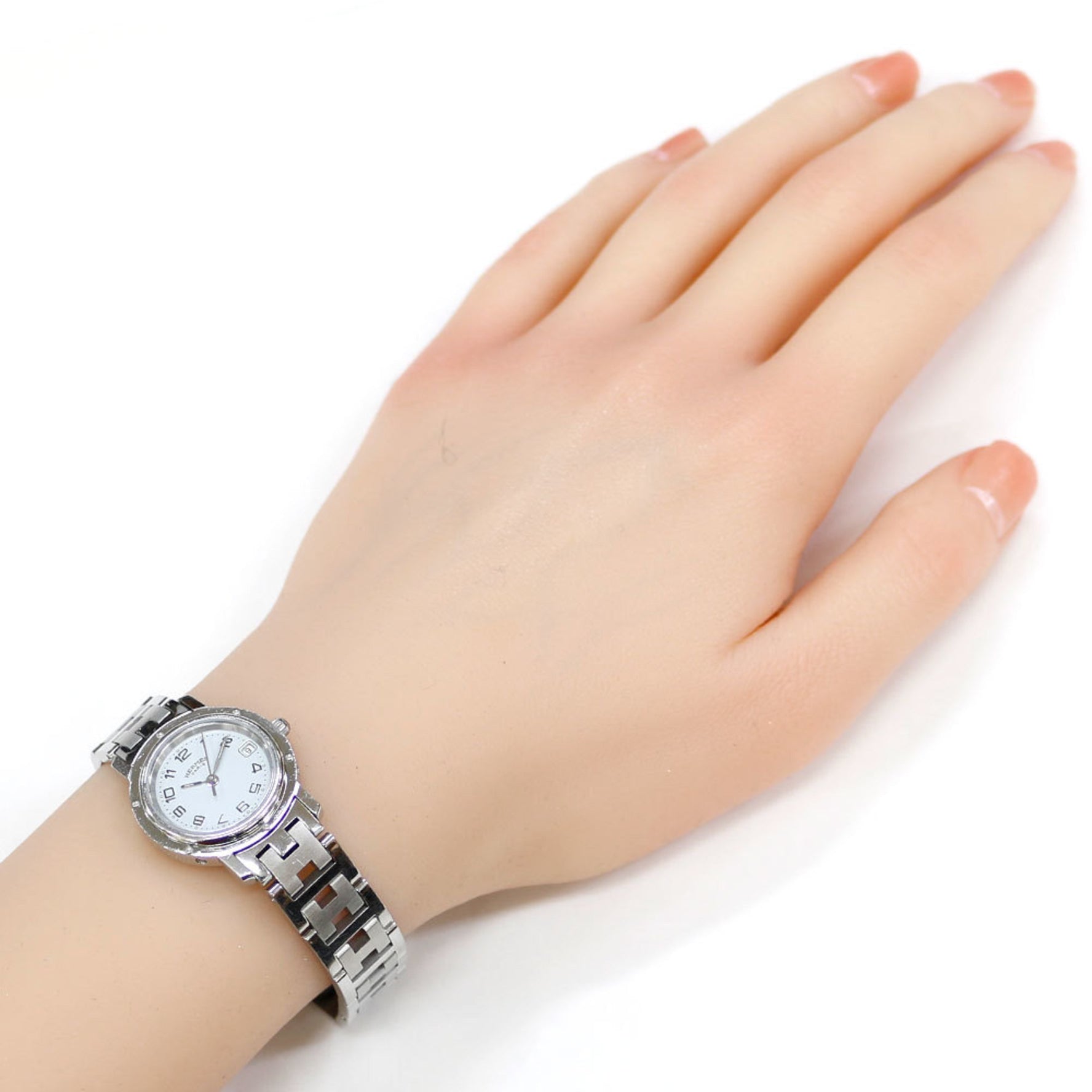 Hermes Clipper Watch Stainless Steel CL4.210 Quartz Ladies HERMES