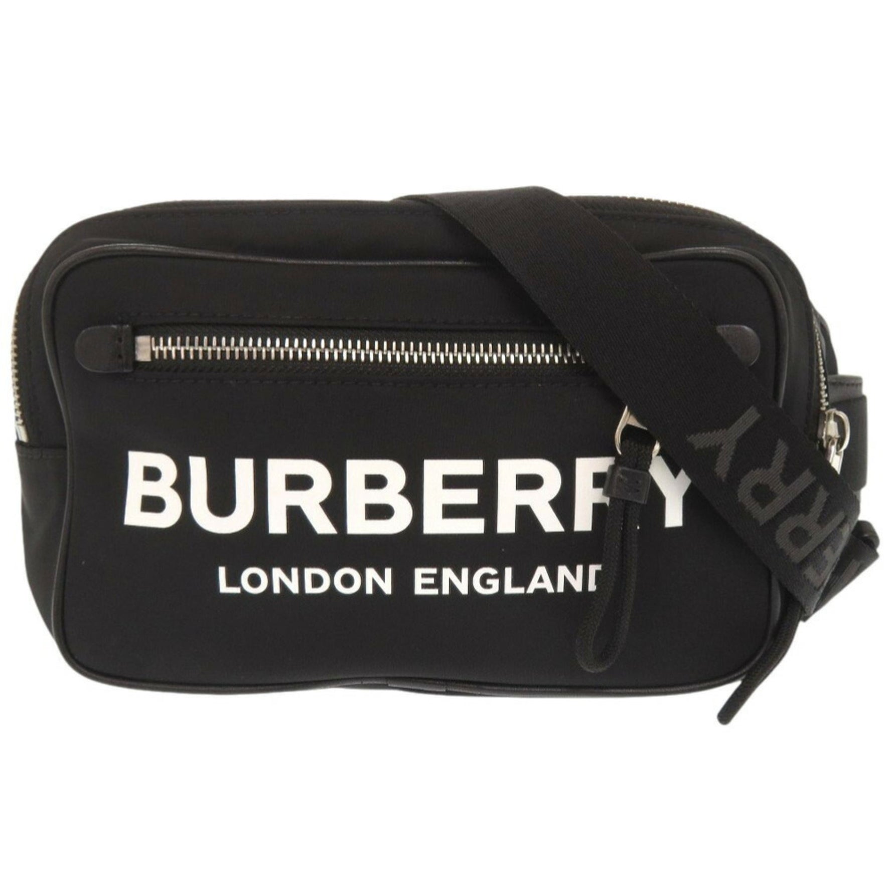 Burberry Print Nylon Black Body Bag Waist Belt 1174BURBERRY